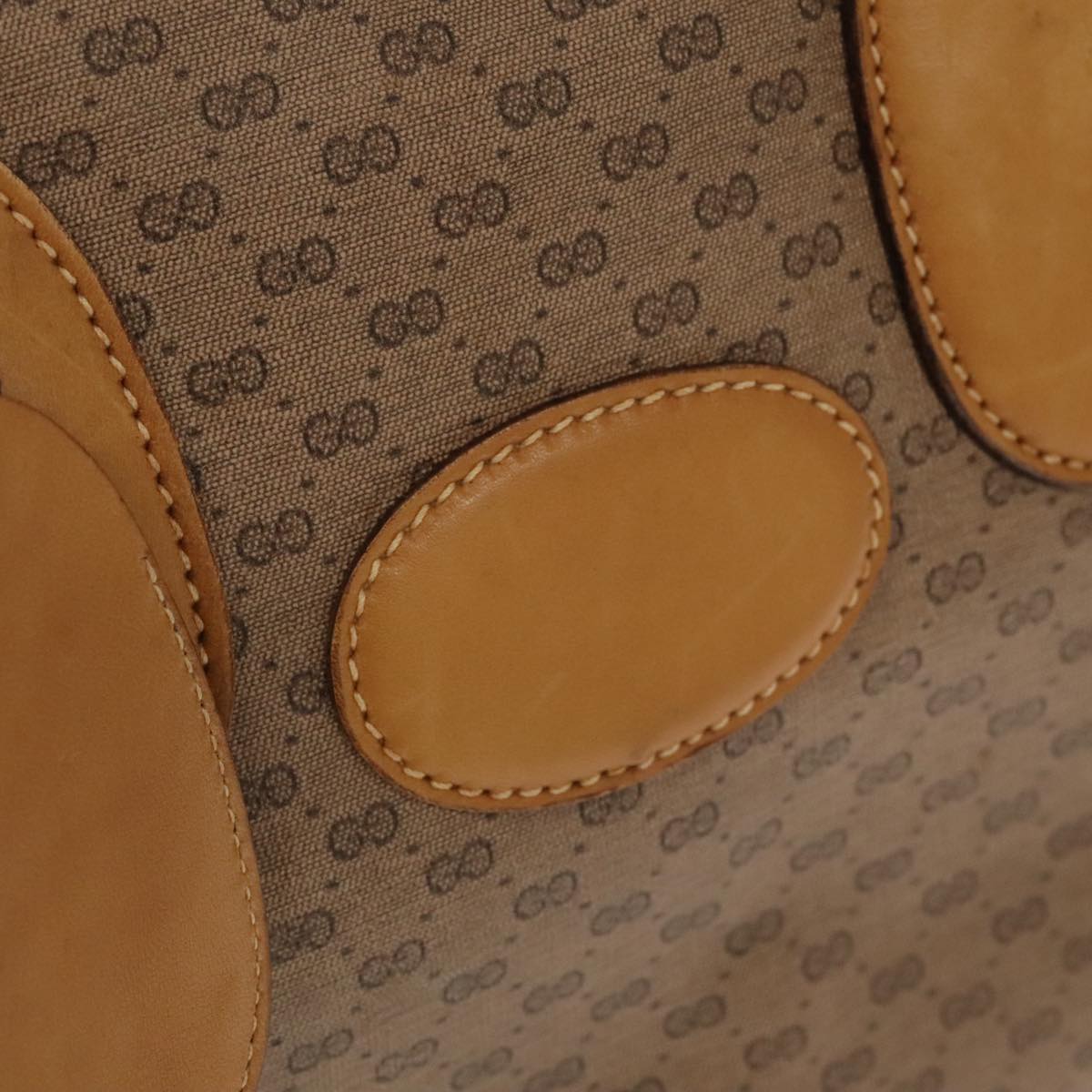 GUCCI Micro GG Canvas Boston Bag PVC Leather 2way Beige 99419