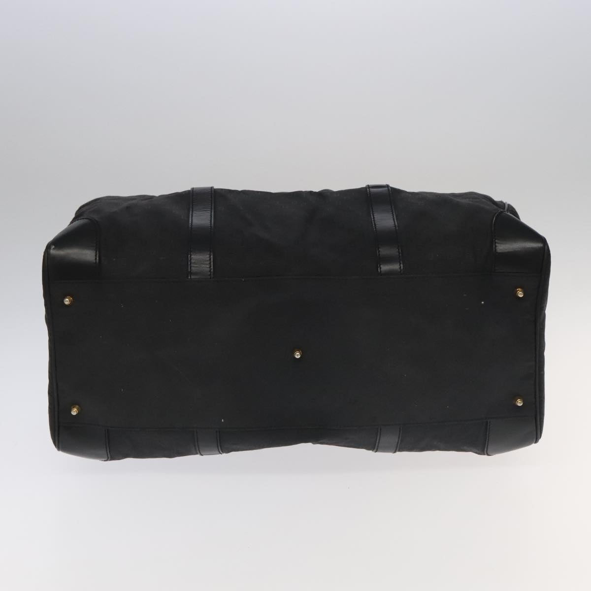 FENDI Zucchino Canvas Boston Bag Coated Canvas 2way Black 99424