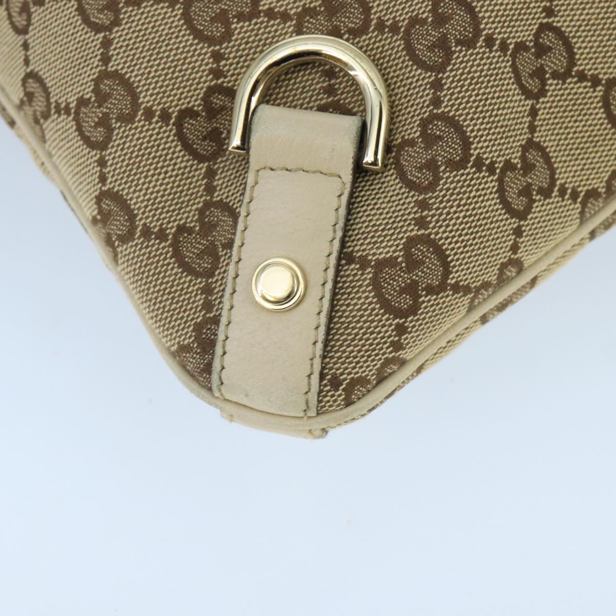 GUCCI GG Canvas Shoulder Bag Beige Gold 131326 99430