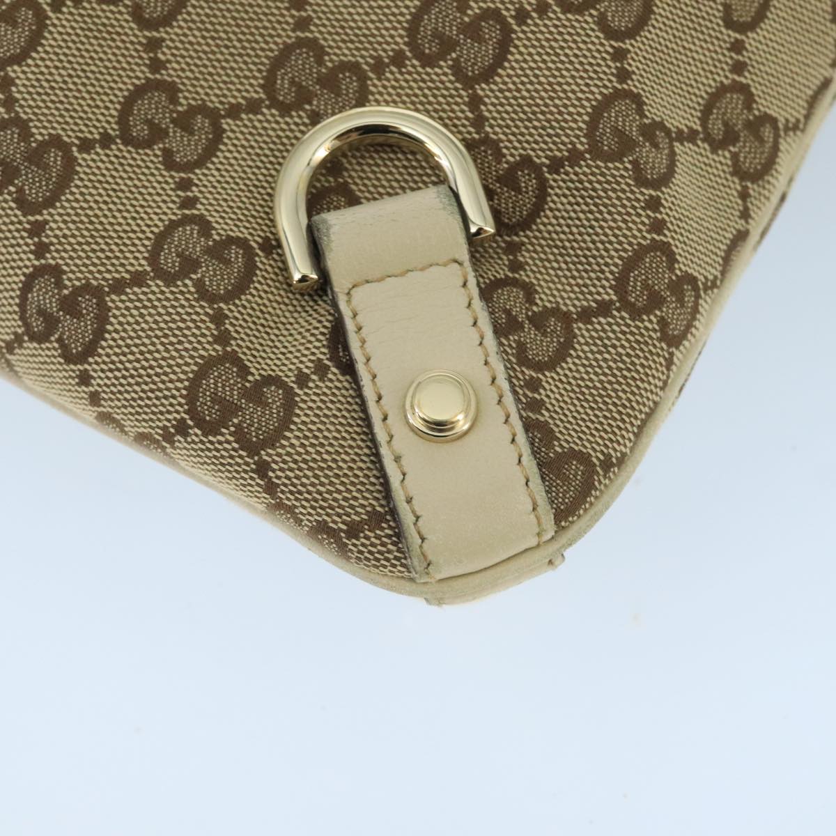 GUCCI GG Canvas Shoulder Bag Beige Gold 131326 99430