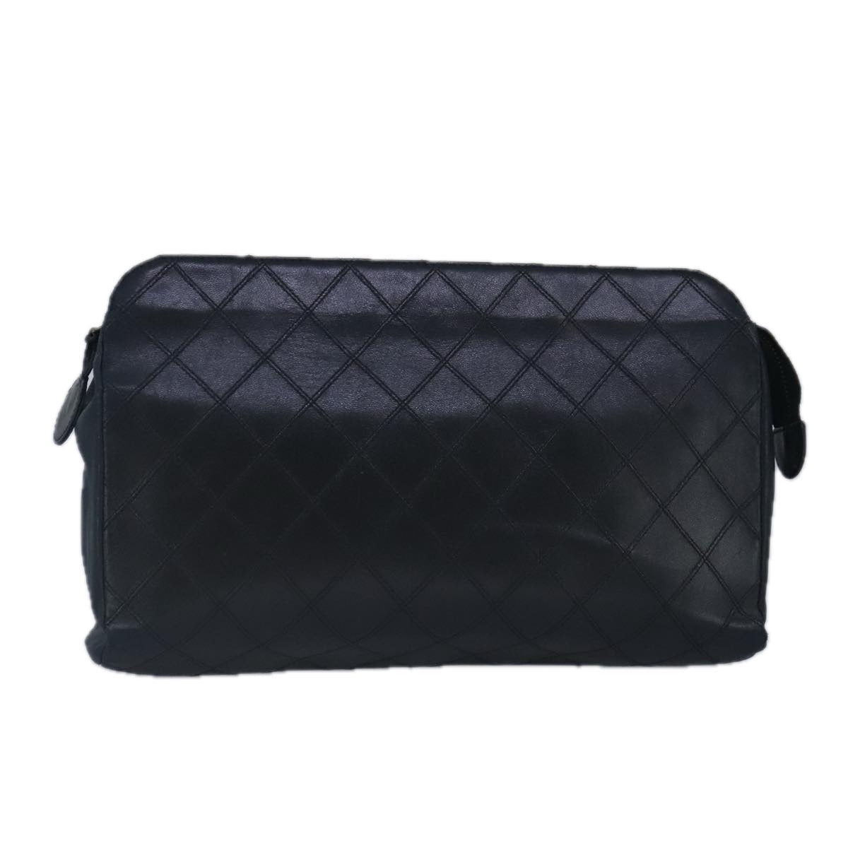 CHANEL Clutch Bag Lamb Skin Black CC 99480