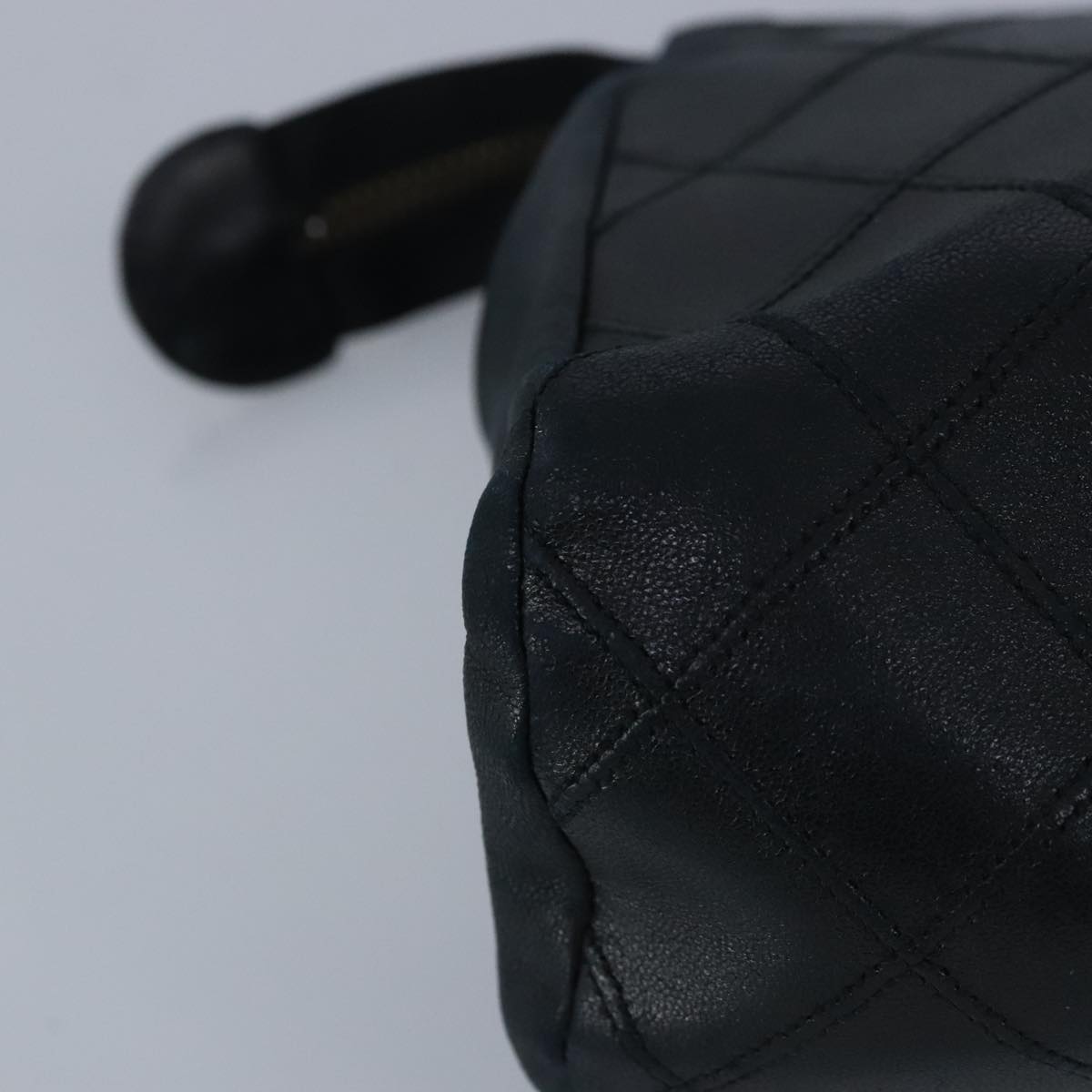 CHANEL Clutch Bag Lamb Skin Black CC 99480