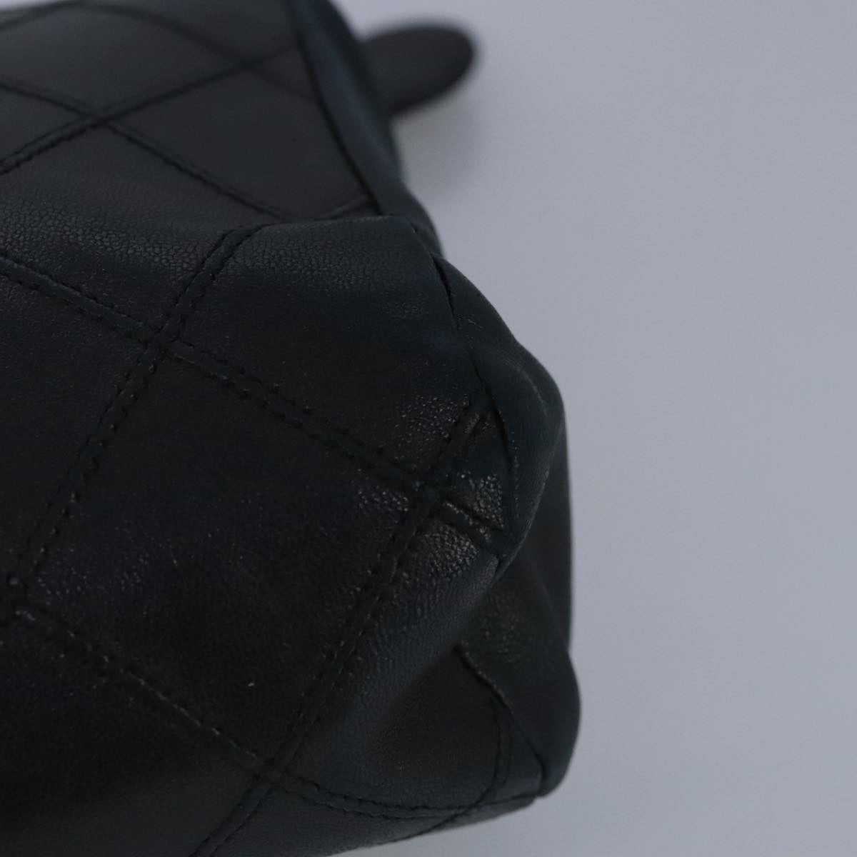 CHANEL Clutch Bag Lamb Skin Black CC 99480