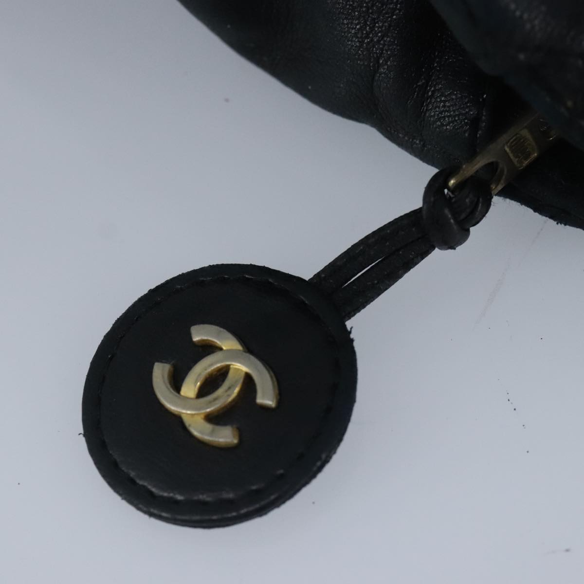 CHANEL Clutch Bag Lamb Skin Black CC 99480