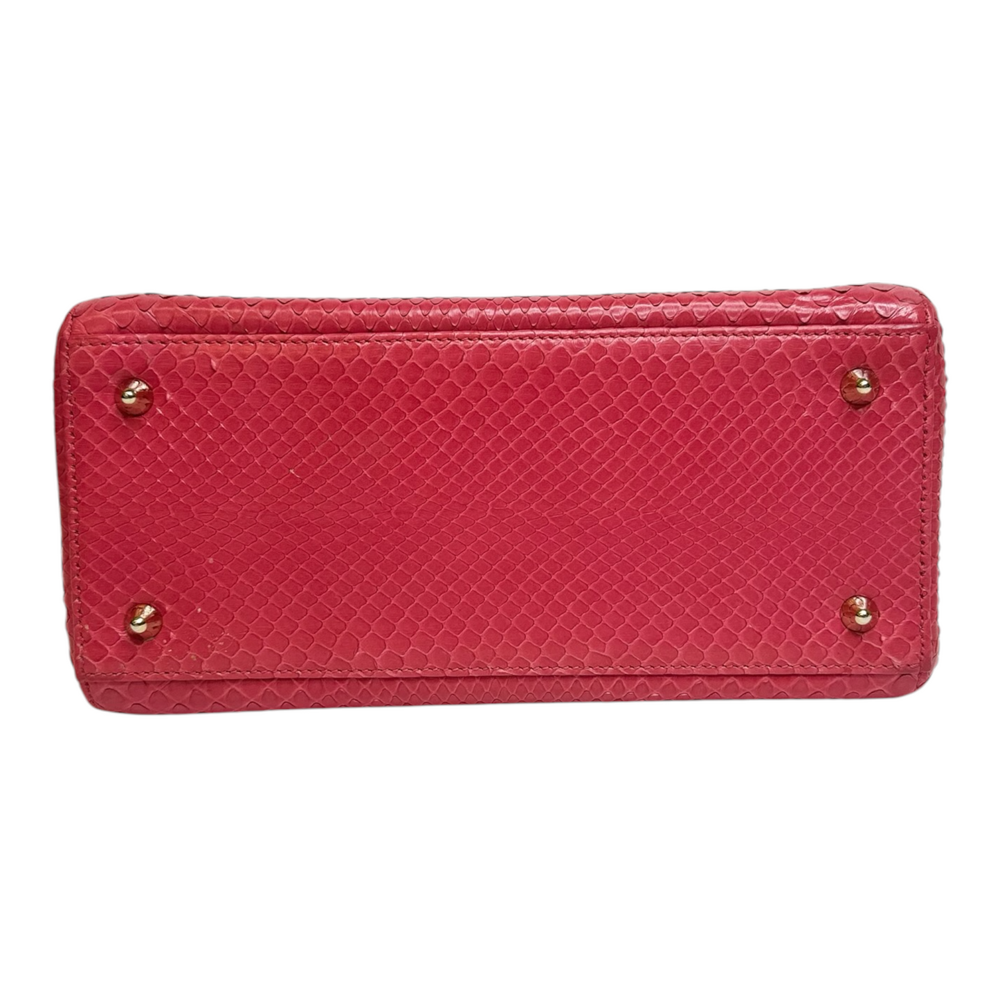 Christian Dior Snakeskin Medium Lady Dior Pink