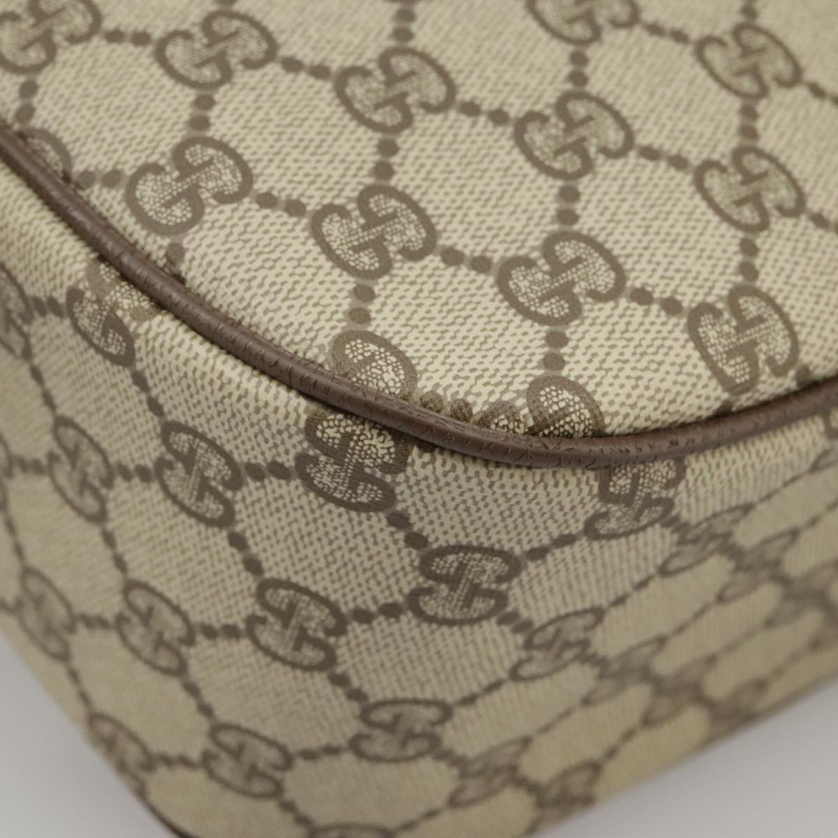 GUCCI GG Supreme Web Sherry Line Shoulder Bag PVC Beige 164 02 077 99562