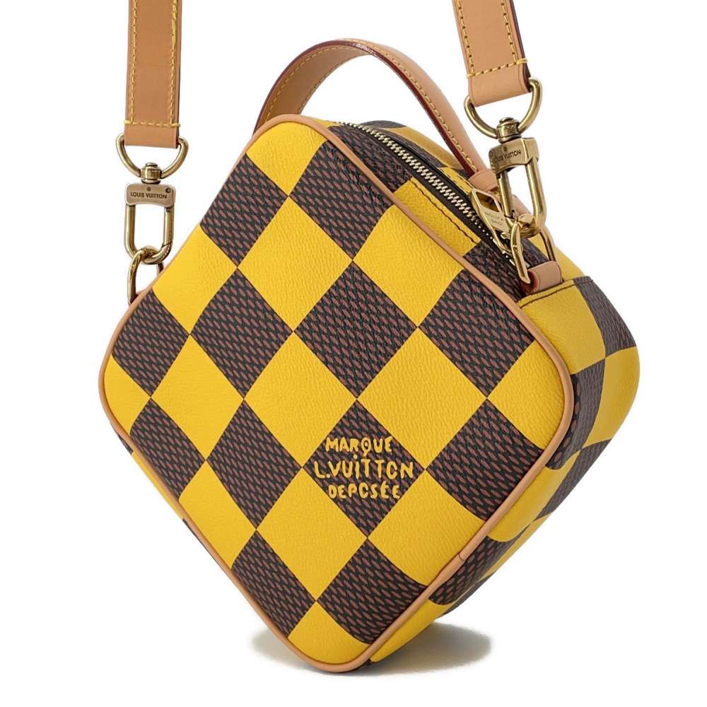 LOUIS VUITTON Chess Messenger JauneMatt N40562 Damier・Pop