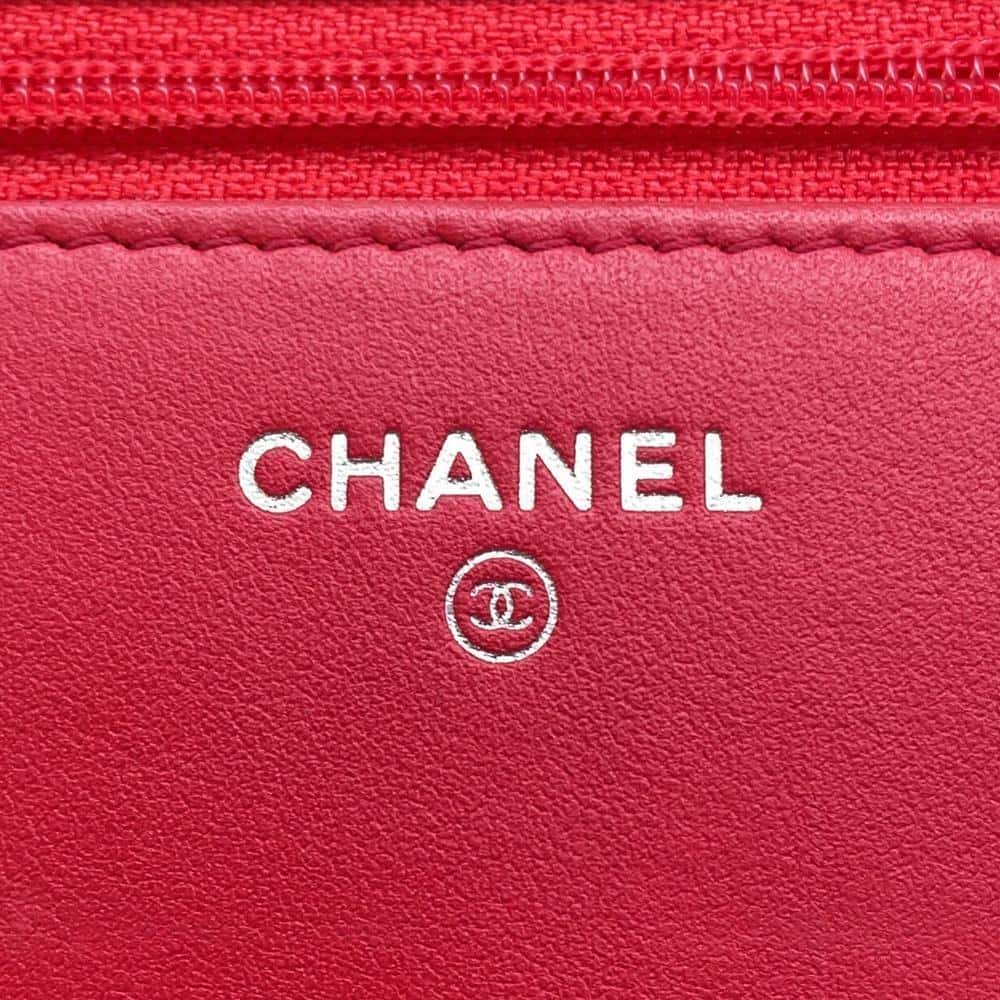 CHANEL Boy Chanel Full Flap Chain Wallet RedAP1117 Caviar Leather