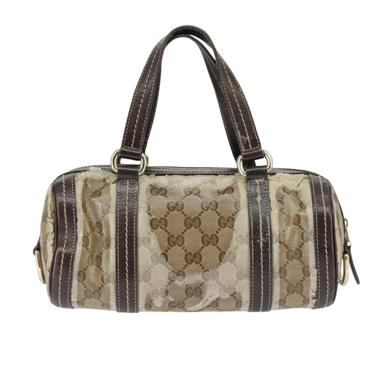 GUCCI GG Crystal Hand Bag Beige Gold 181485 99661