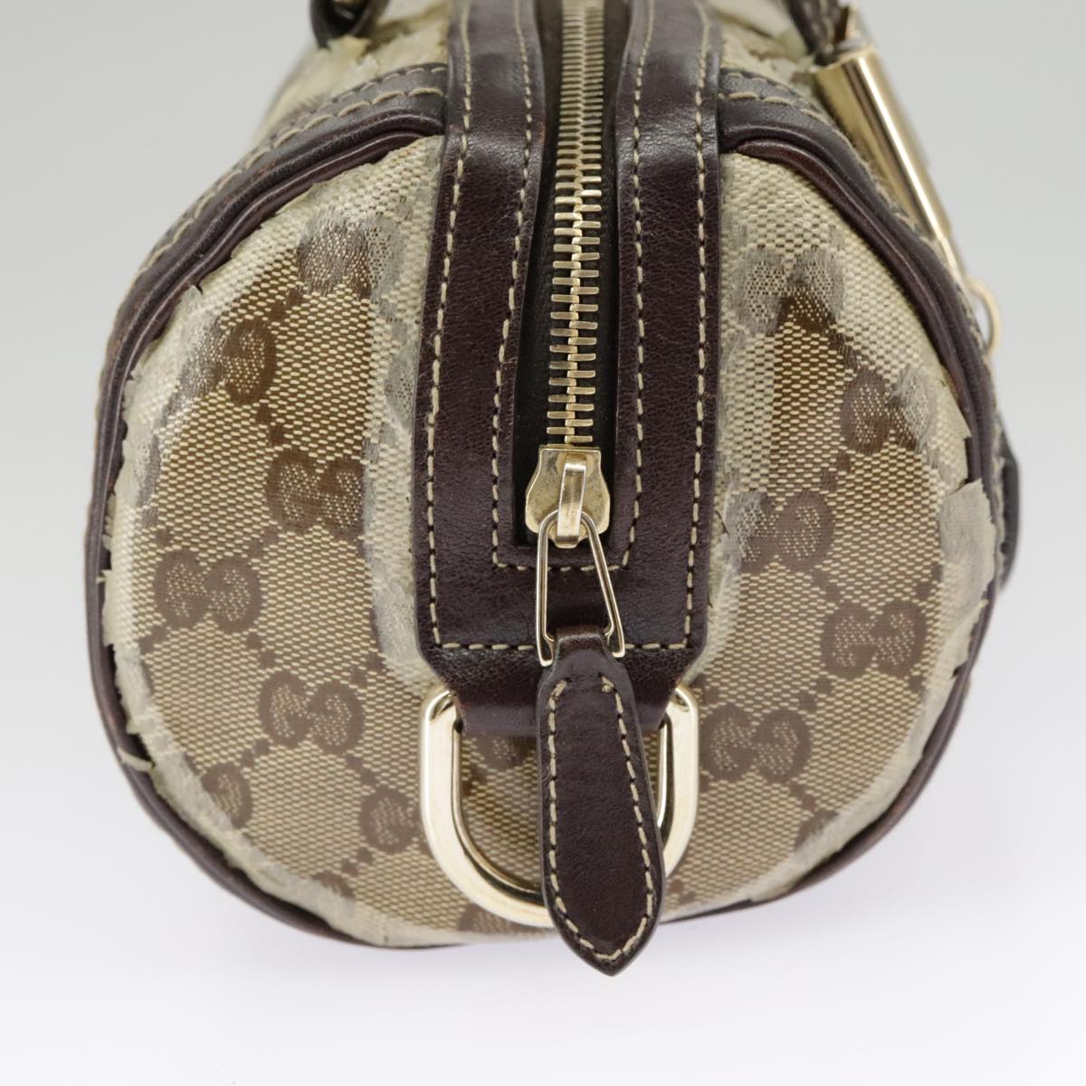 GUCCI GG Crystal Hand Bag Beige Gold 181485 99661