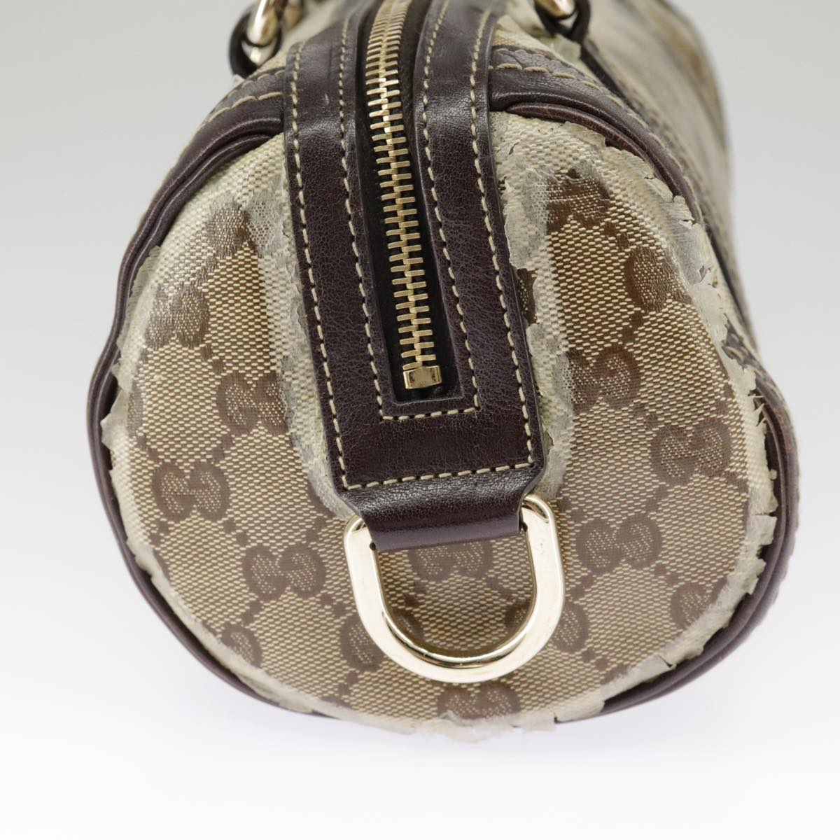 GUCCI GG Crystal Hand Bag Beige Gold 181485 99661