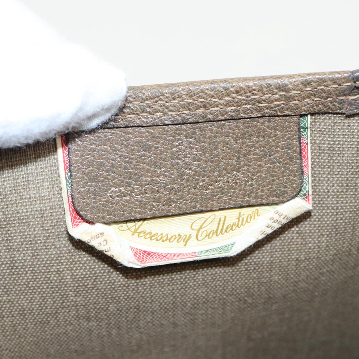 GUCCI GG Supreme Web Sherry Line Tote Bag PVC Beige Red 39 02 003 99689