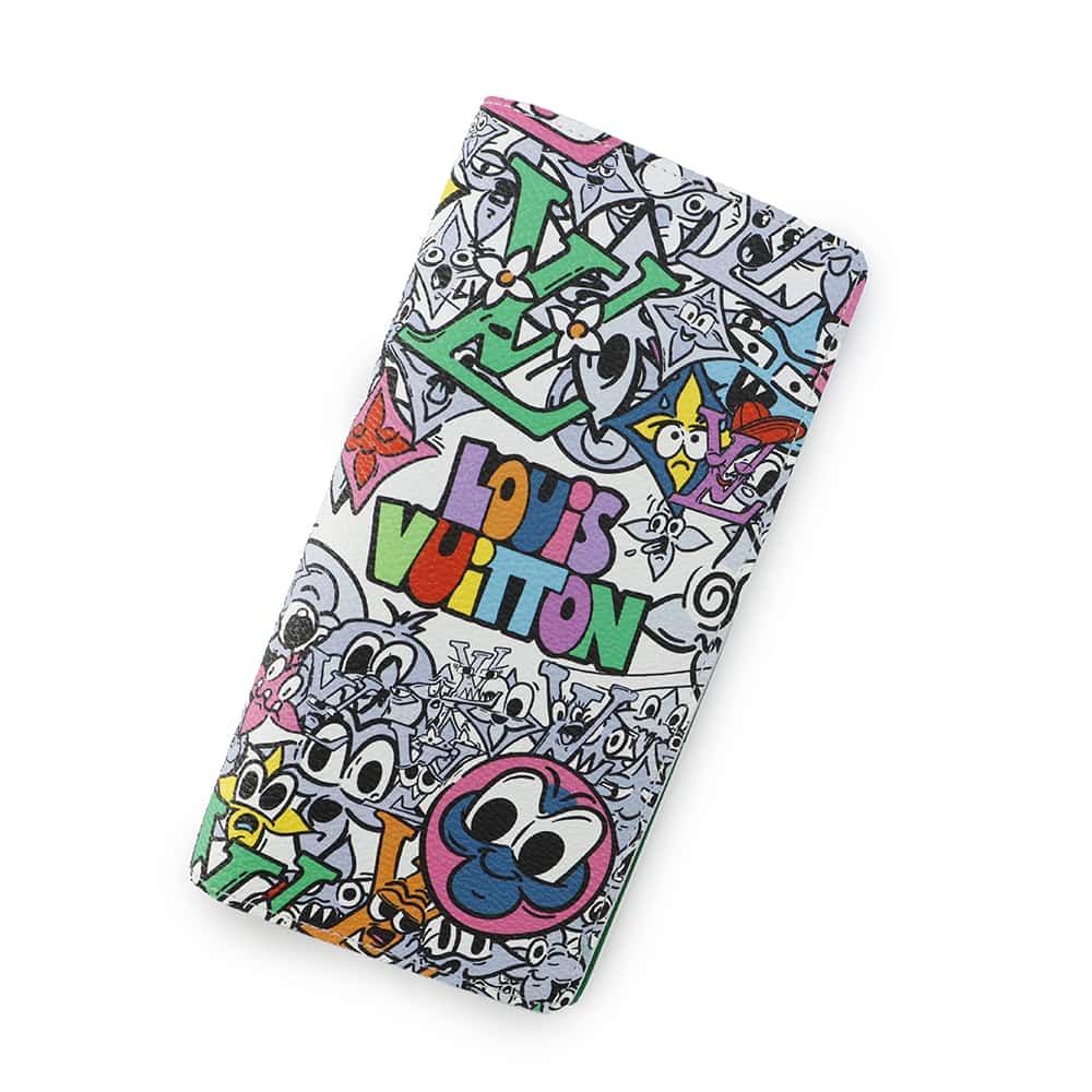 LOUIS VUITTON Portefeuille Brazza NM White/Multicolor M82011 Monogram・Comic