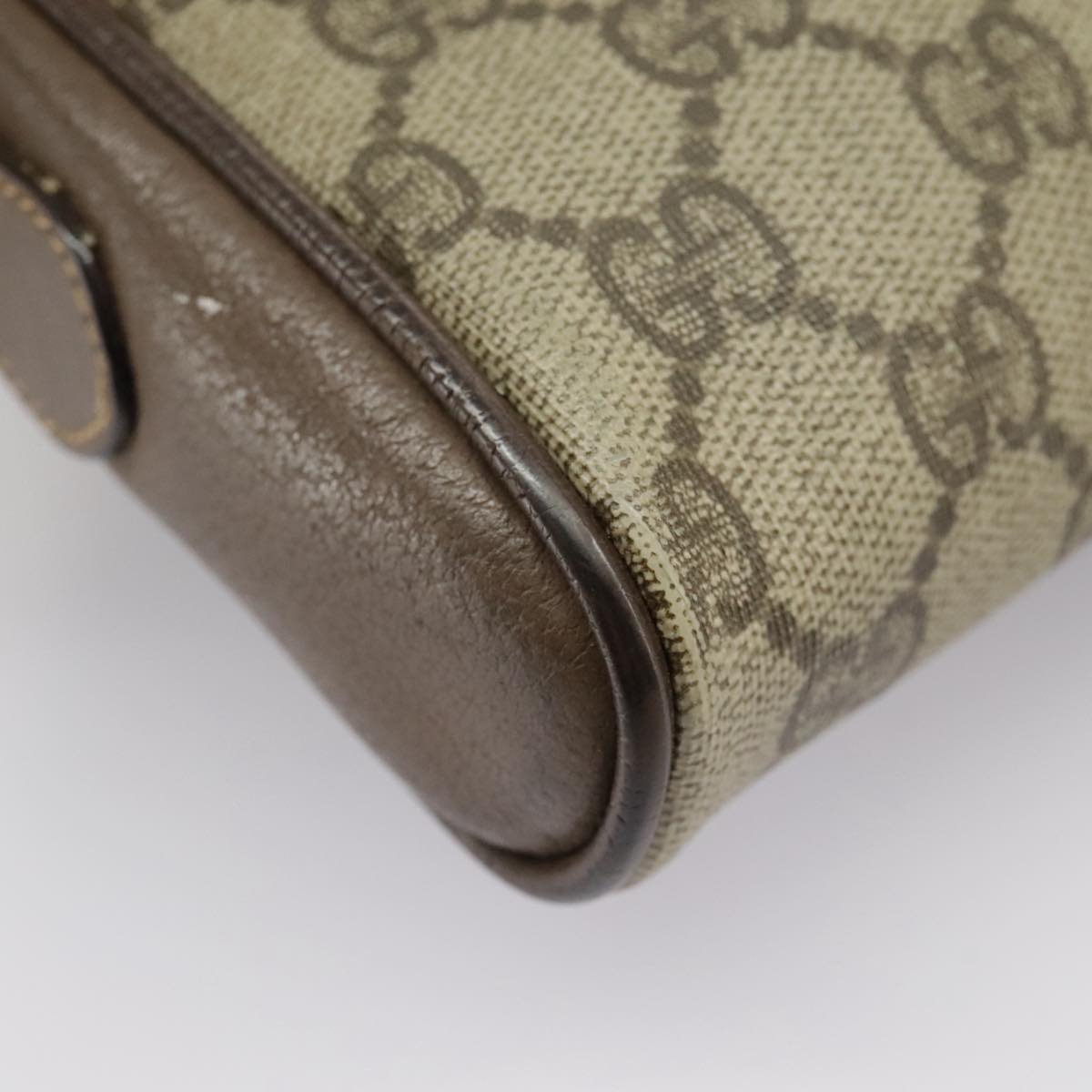 GUCCI GG Supreme Web Sherry Line Shoulder Bag PVC Beige 001 58 6594 99731