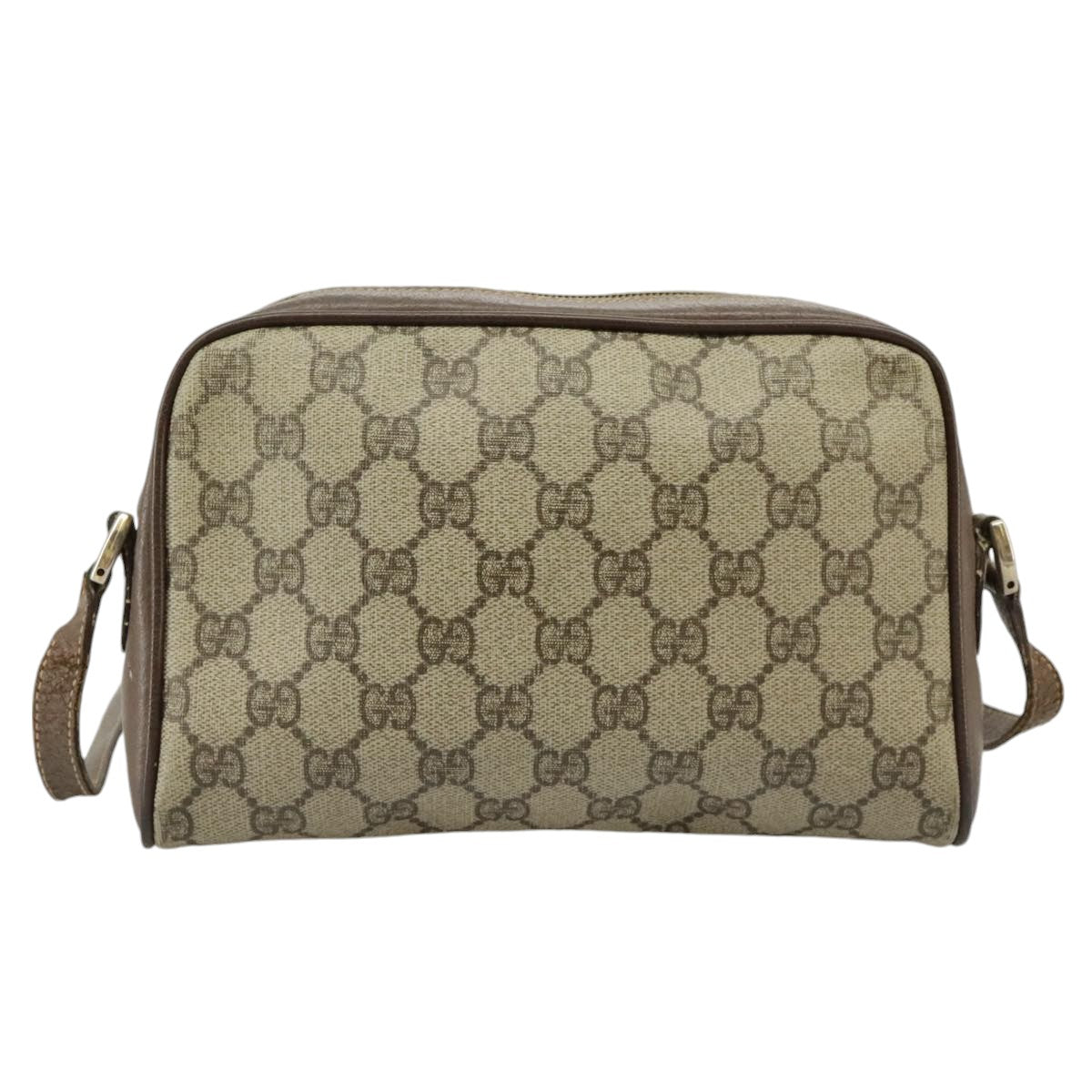 GUCCI GG Supreme Web Sherry Line Shoulder Bag PVC Beige 001 58 6594 99731