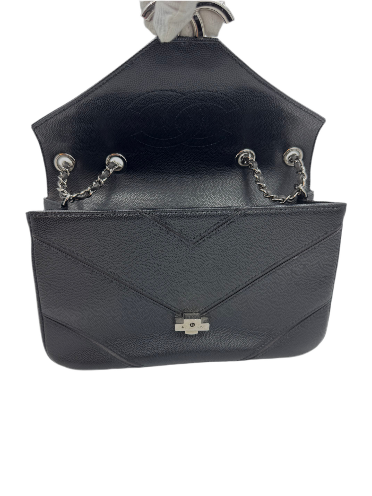Chanel Chevron Enameled Crossbody