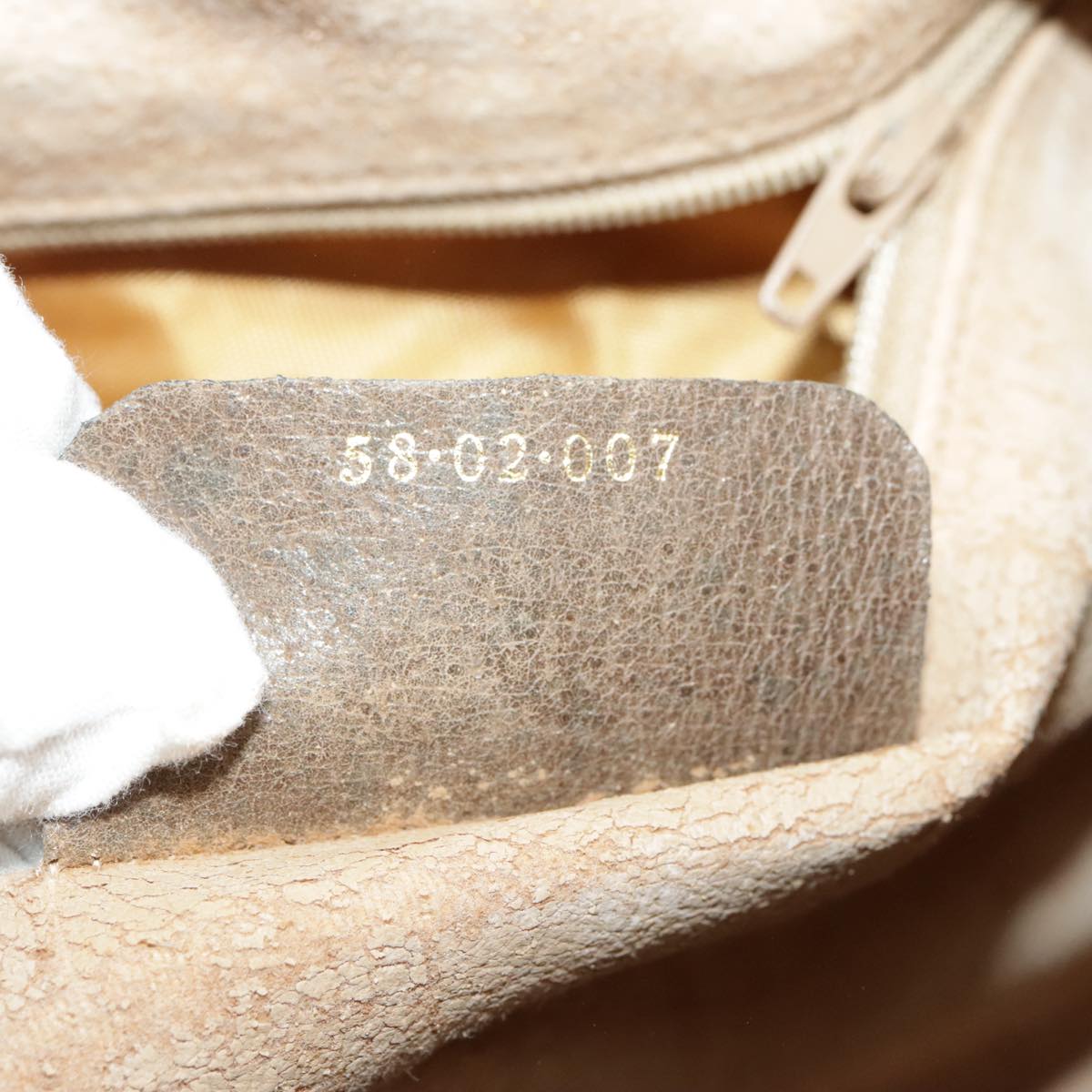 GUCCI GG Supreme Web Sherry Line Hand Bag PVC Beige Red 58 02 007 99813
