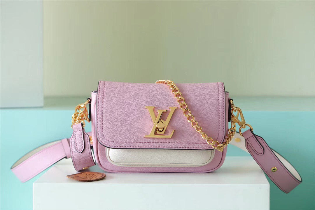 LV Lockme Tender Pink For Women, WomenÃ¢â‚¬â„¢s Handbags, Shoulder And Crossbody Bags 7.5in/19cm LVÃ‚Â 