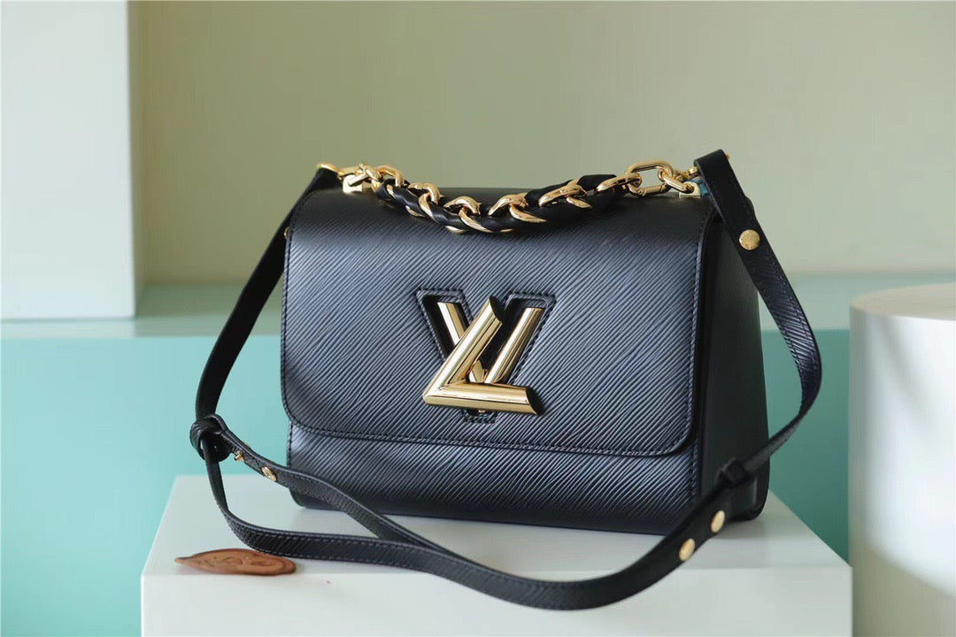 LV Twist MM Epi Black For Women, WomenÃ¢â‚¬â„¢s Bags, Shoulder And Crossbody Bags 9.1in/23cm LV M59887
