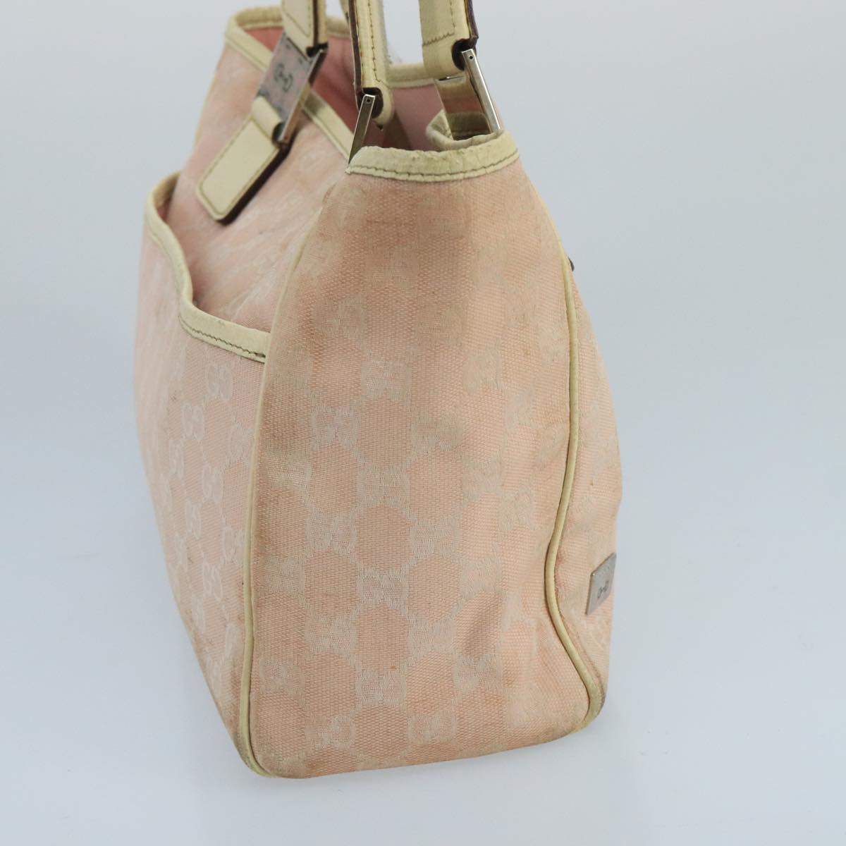 GUCCI GG Canvas Sherry Line Hand Bag Pink Green 99914
