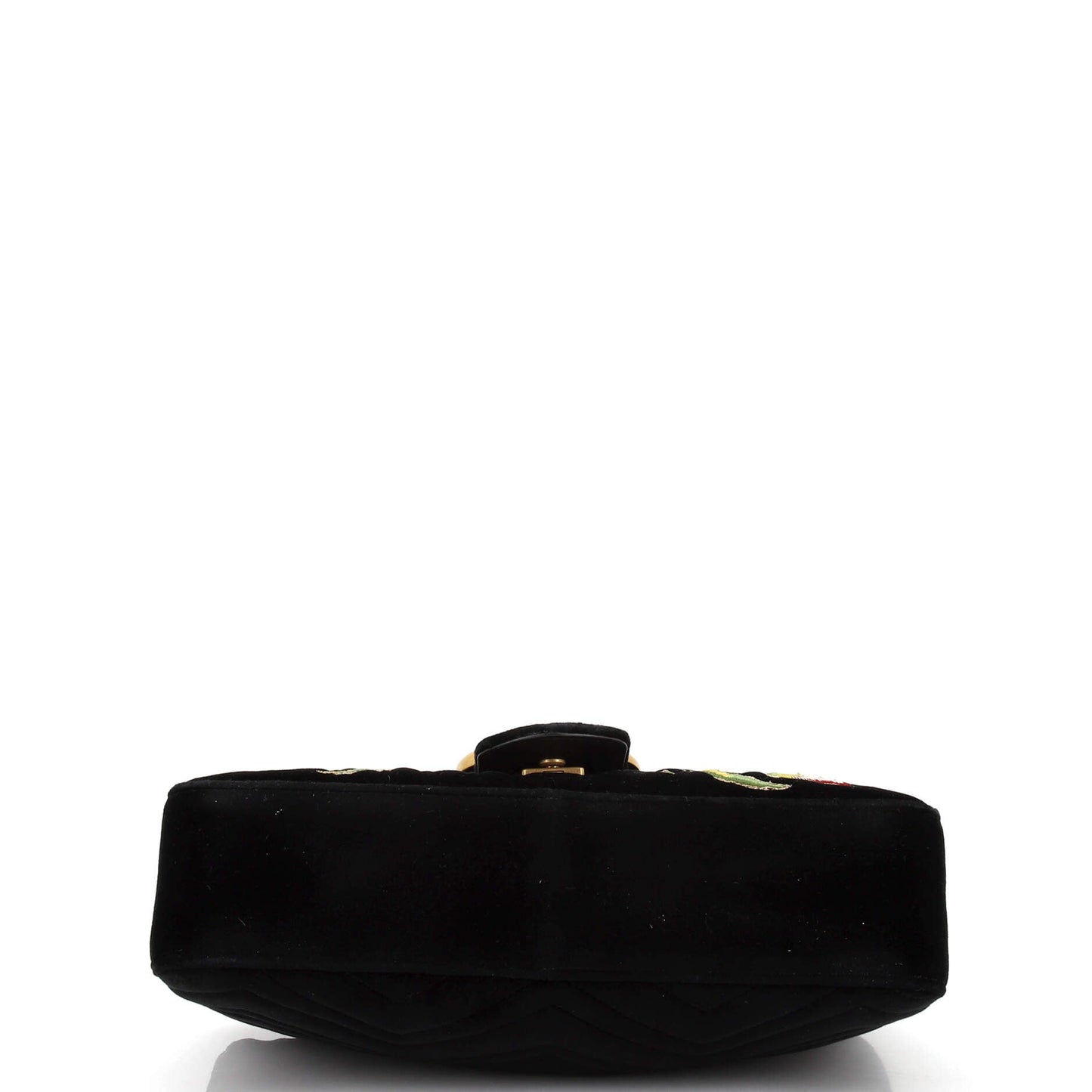 GG Marmont Flap Bag Embroidered Matelasse Velvet Medium
