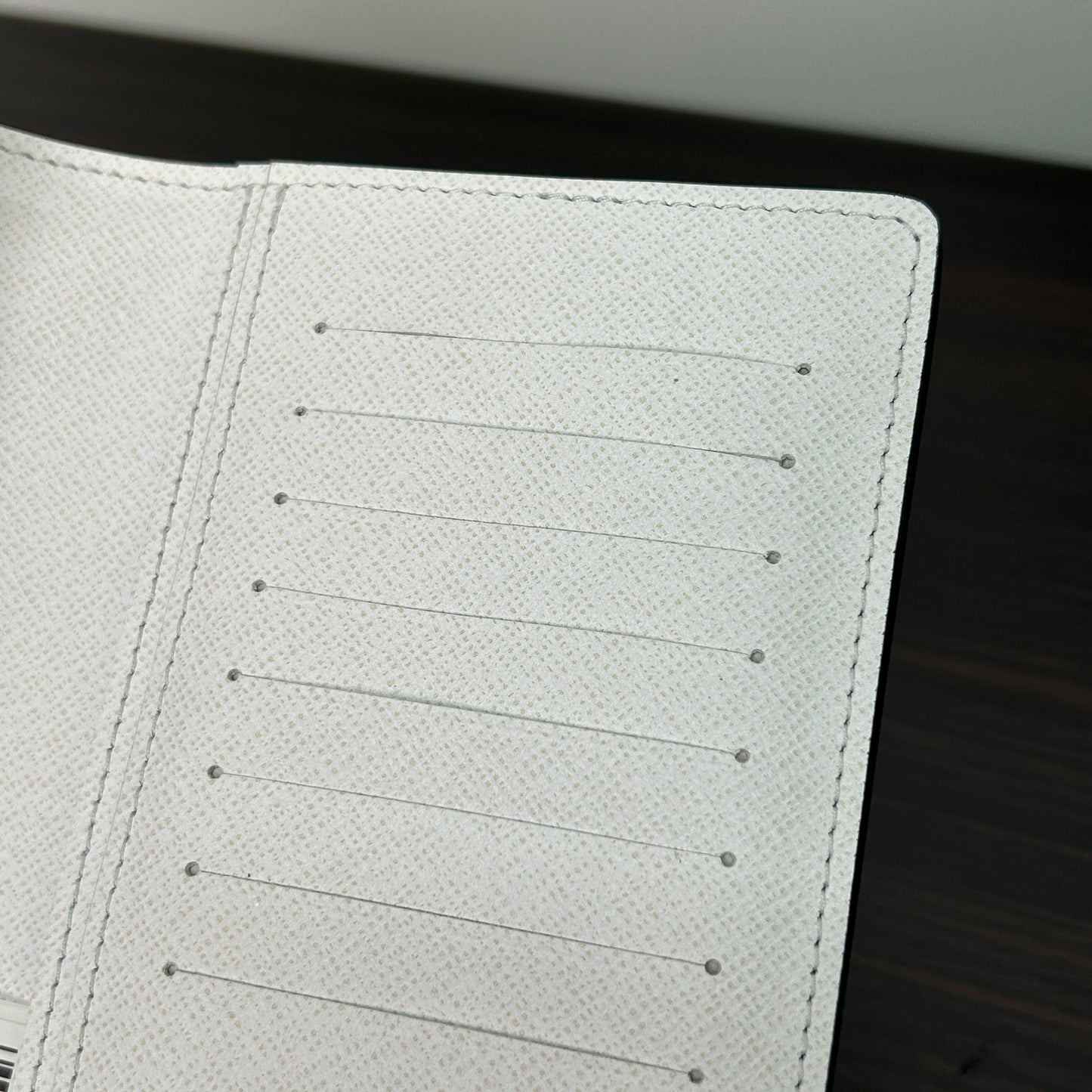GLM-Long Wallet Portefeuille Brazza NM White Leather Patent leather LB116530
