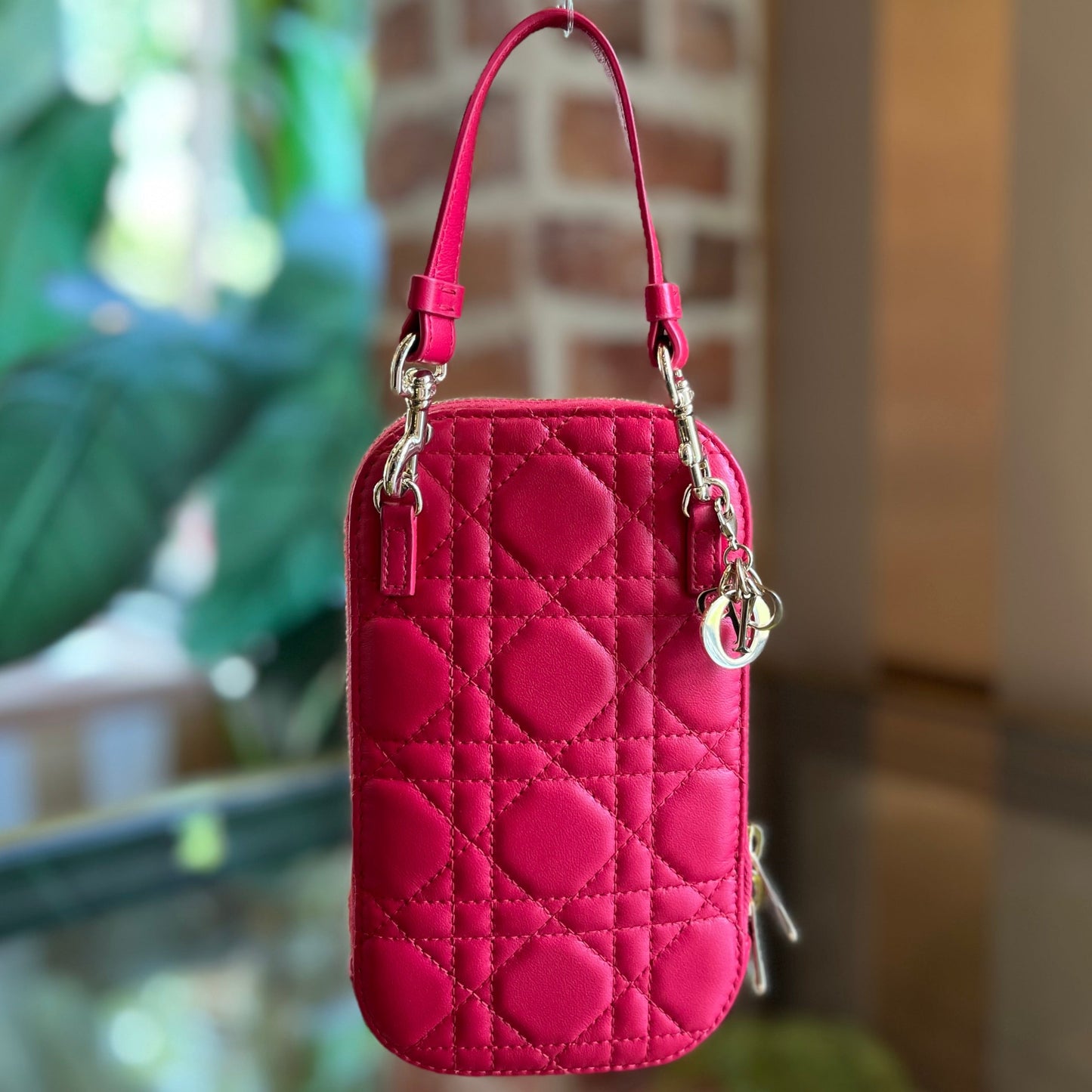 CHRISTIAN DIOR Lady Dior Call'in Dior Cannage Lambskin Crossbody Bag