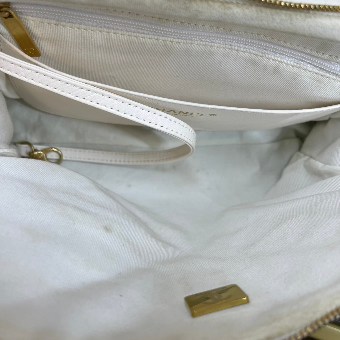CHANEL Bowling Bag Quilted Aged Calfskin Satchel Bag