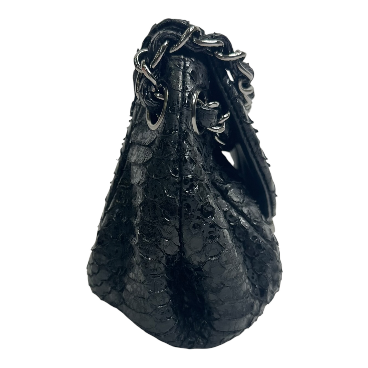 Chanel CC Accordion Flap Bag Python Medium