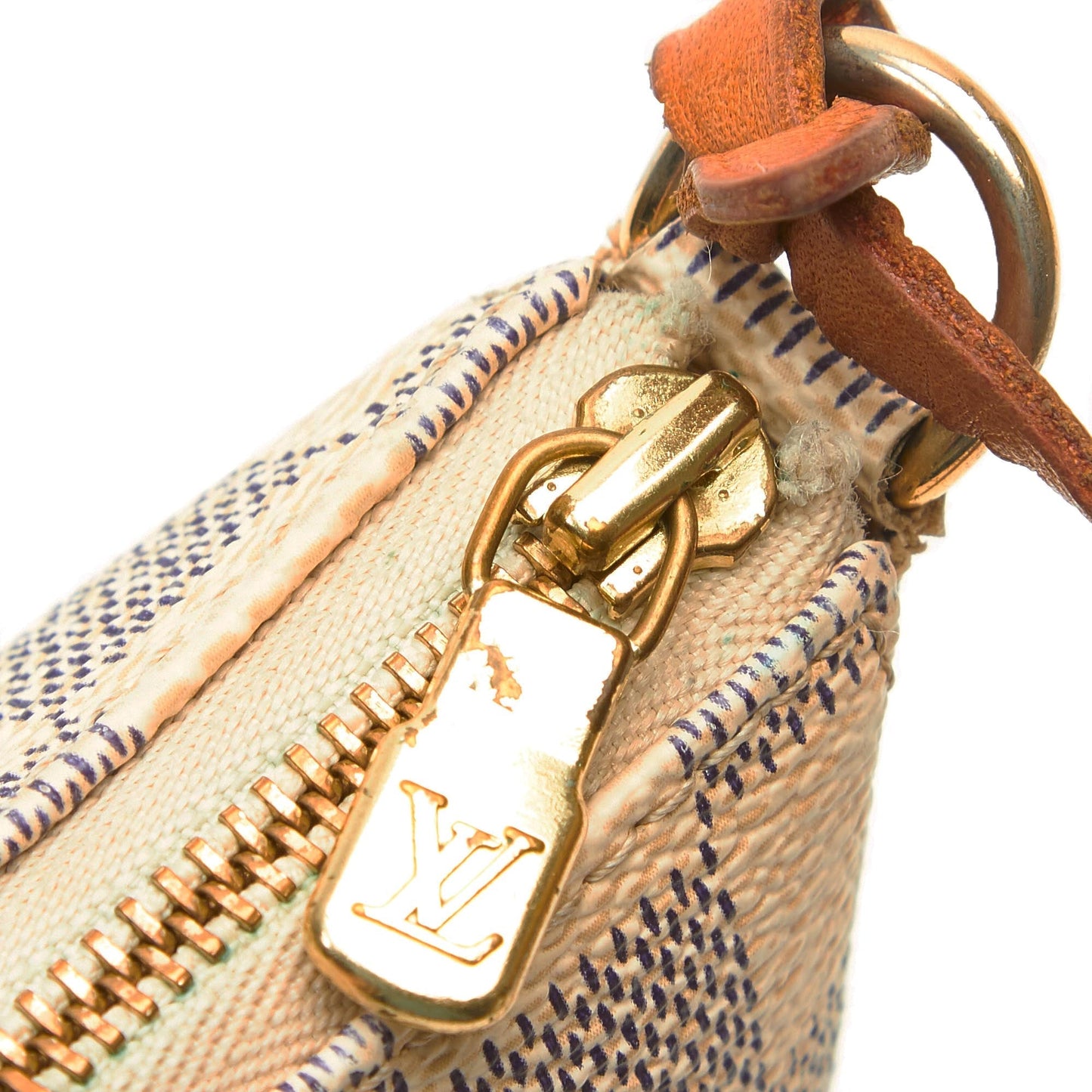 Louis Vuitto Pochette Accessoires Damier Azur Canvas Bag