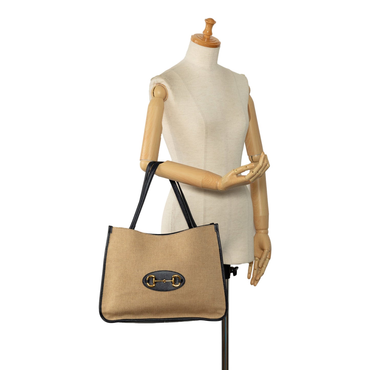 GLM-- Horsebit 1955 Tote Bag Brown Canvas