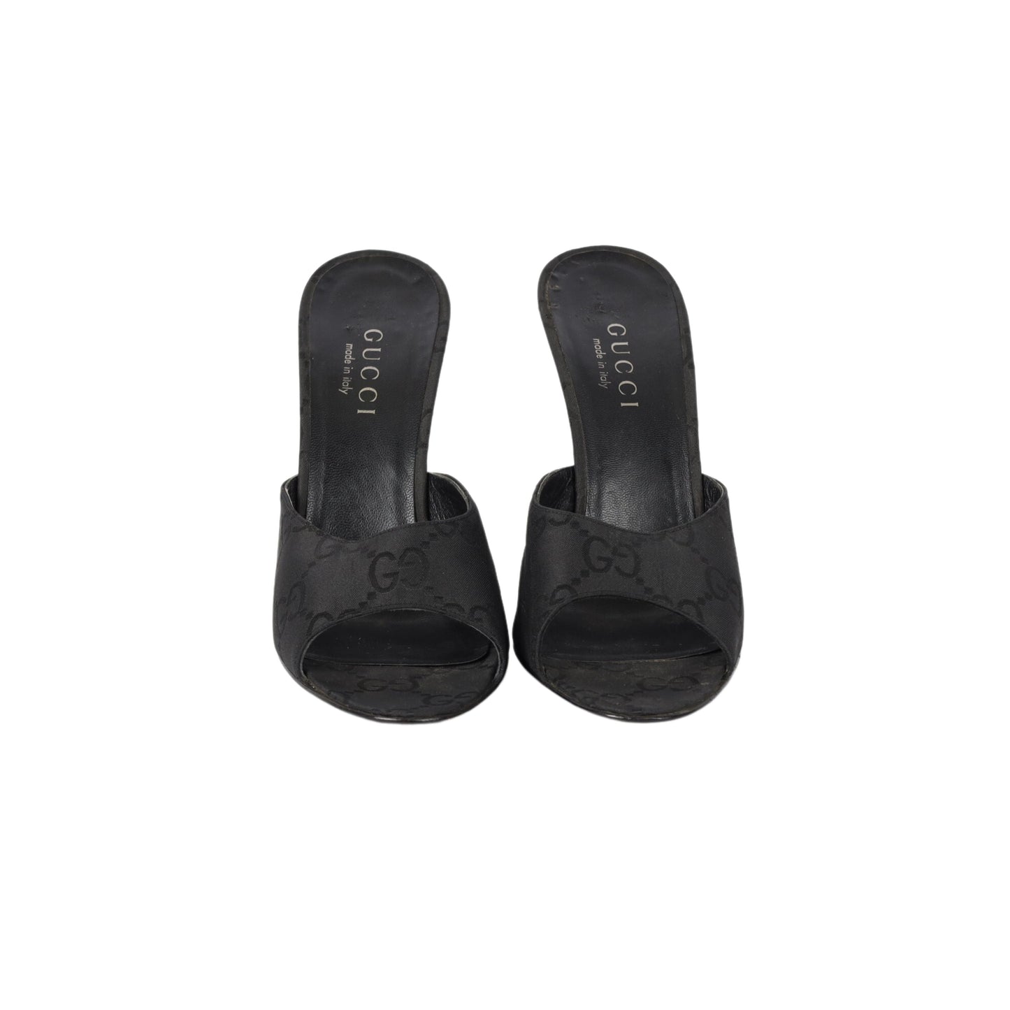 GLM-- Monogram Canvas Heel Sandals - '00s