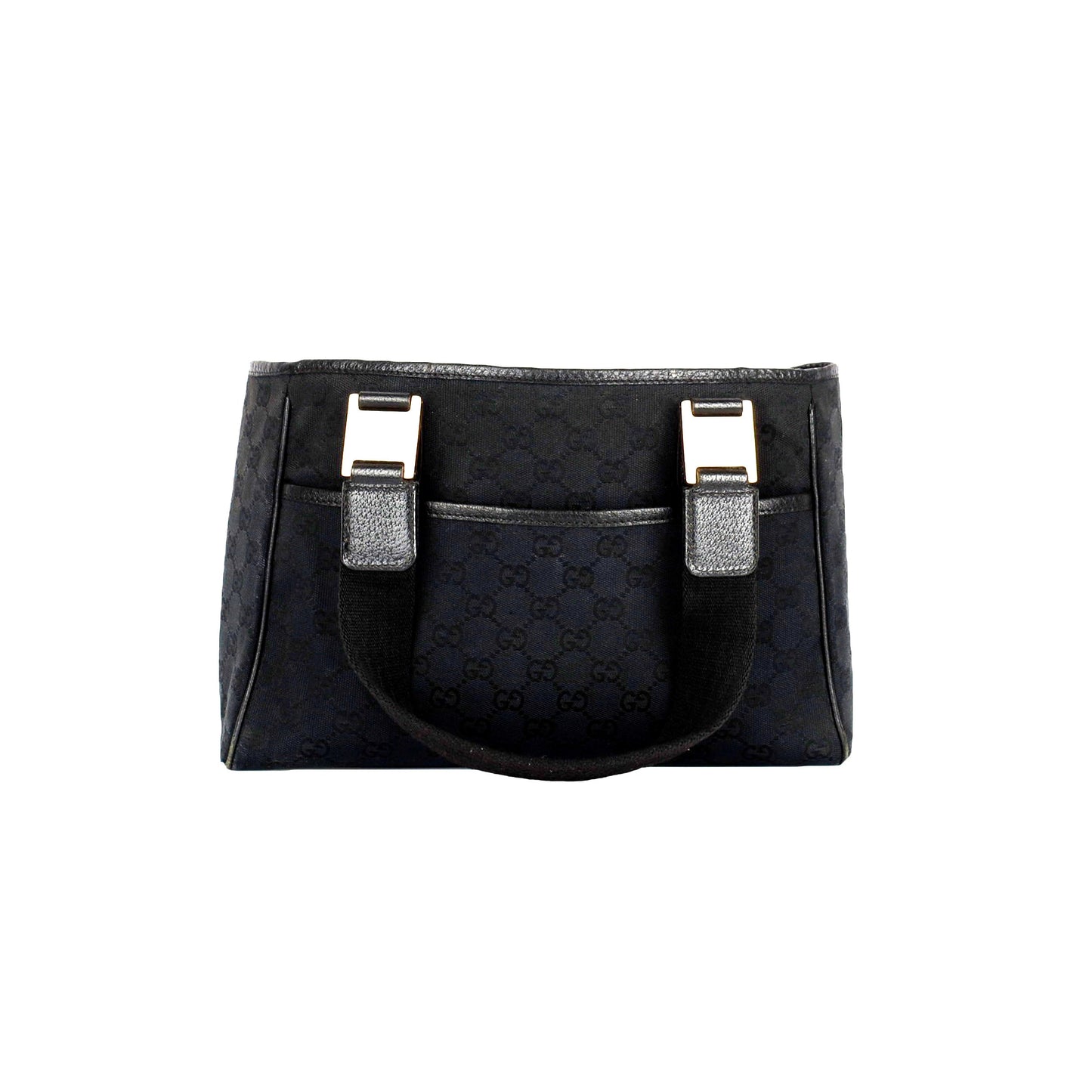 GLM-- Black GG Canvas Tote Bag - '00s