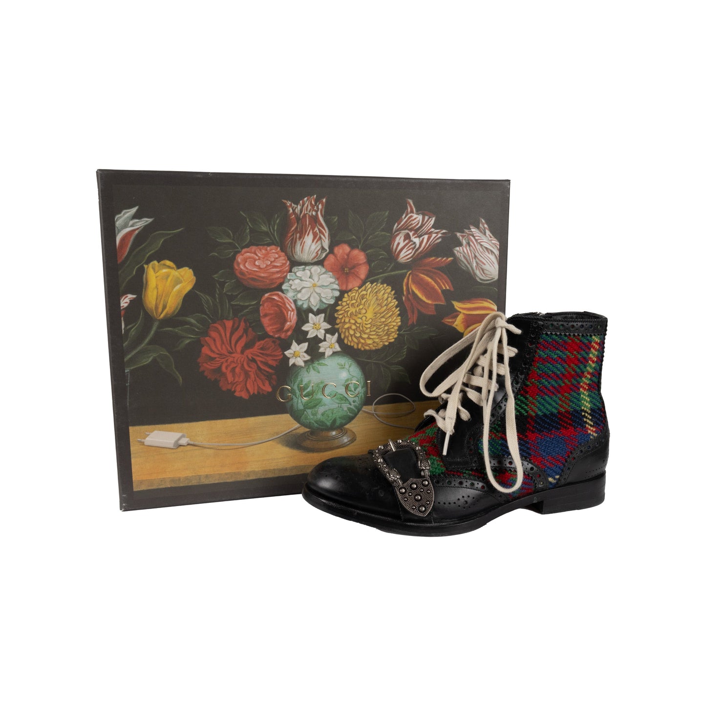 GLM-- Tartan Queercore Brogue Ankle Boots - '10s