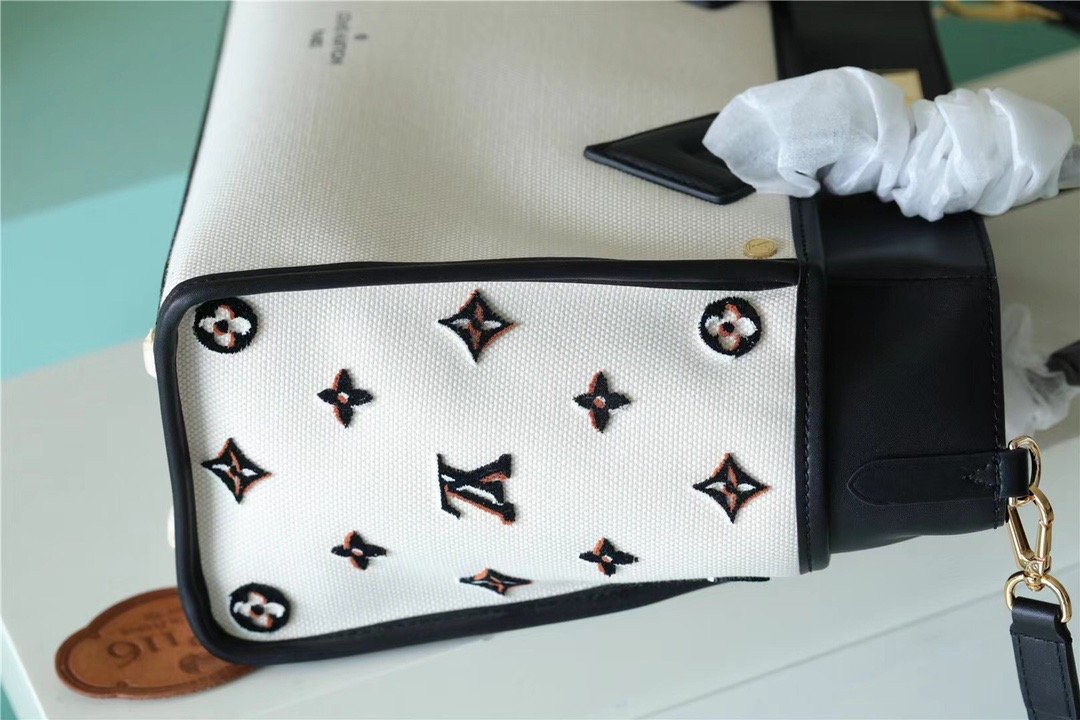 LV On My Side MM Bag Monogram GlamIower For Women 31cm/12.2 Inches Caramel Black LV M59842