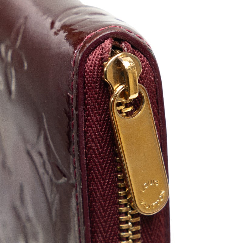 Louis Vuitton Monogram Verney M93607 Card Case Patent Leather Amarrant Pearl Ladies