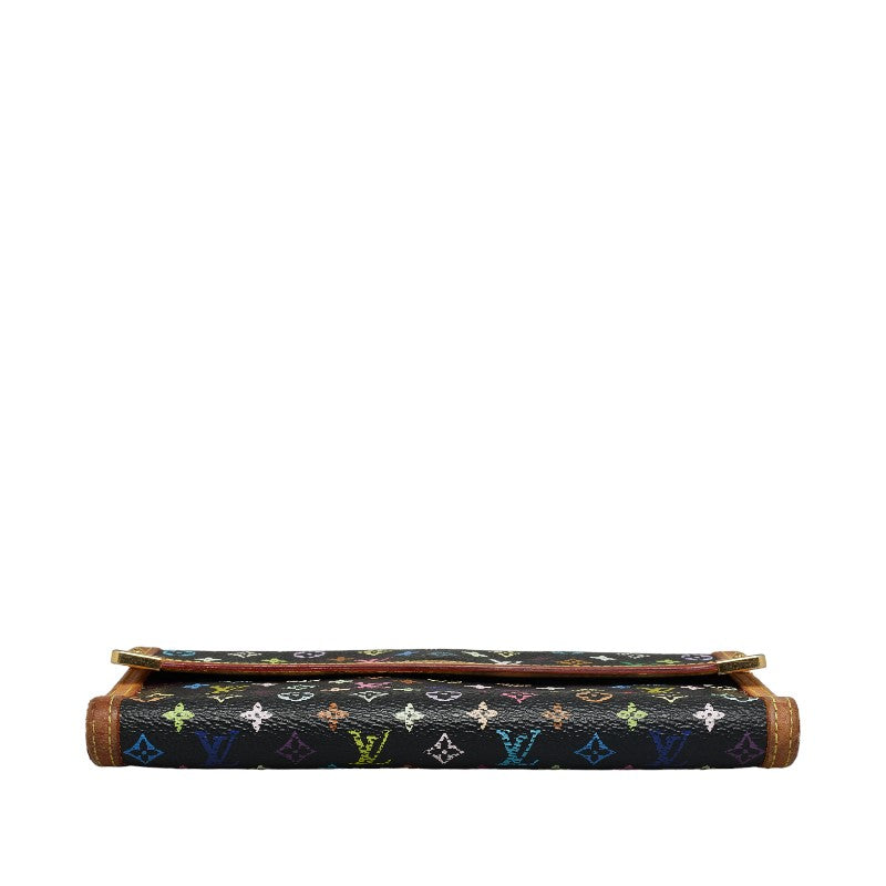 Louis Vuitton Multicolor Port-Trezor International Long Wallet M92658 Noir Black PVC Leather  Louis Vuitton