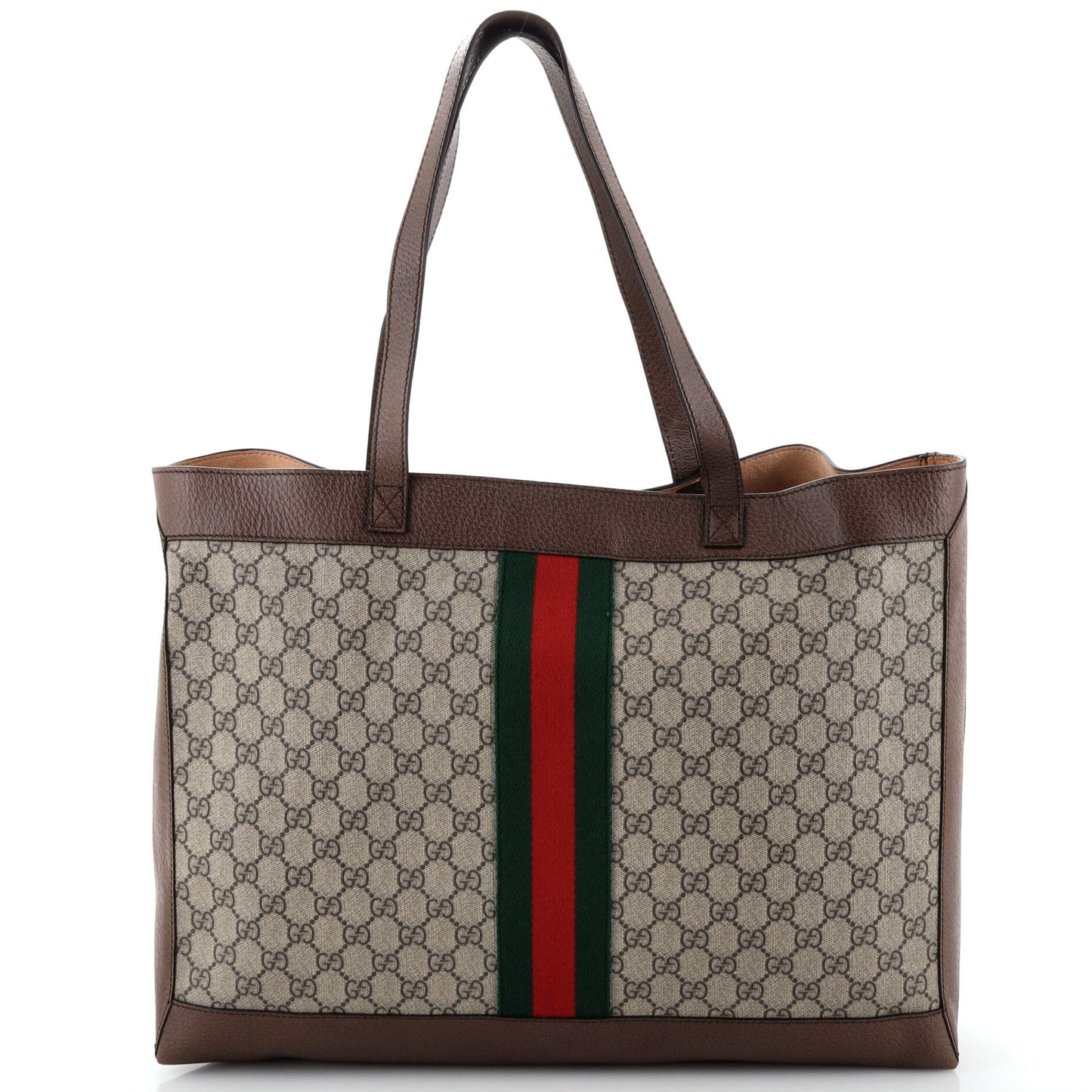 Ophidia Soft Open Tote GG Coated Canvas East West