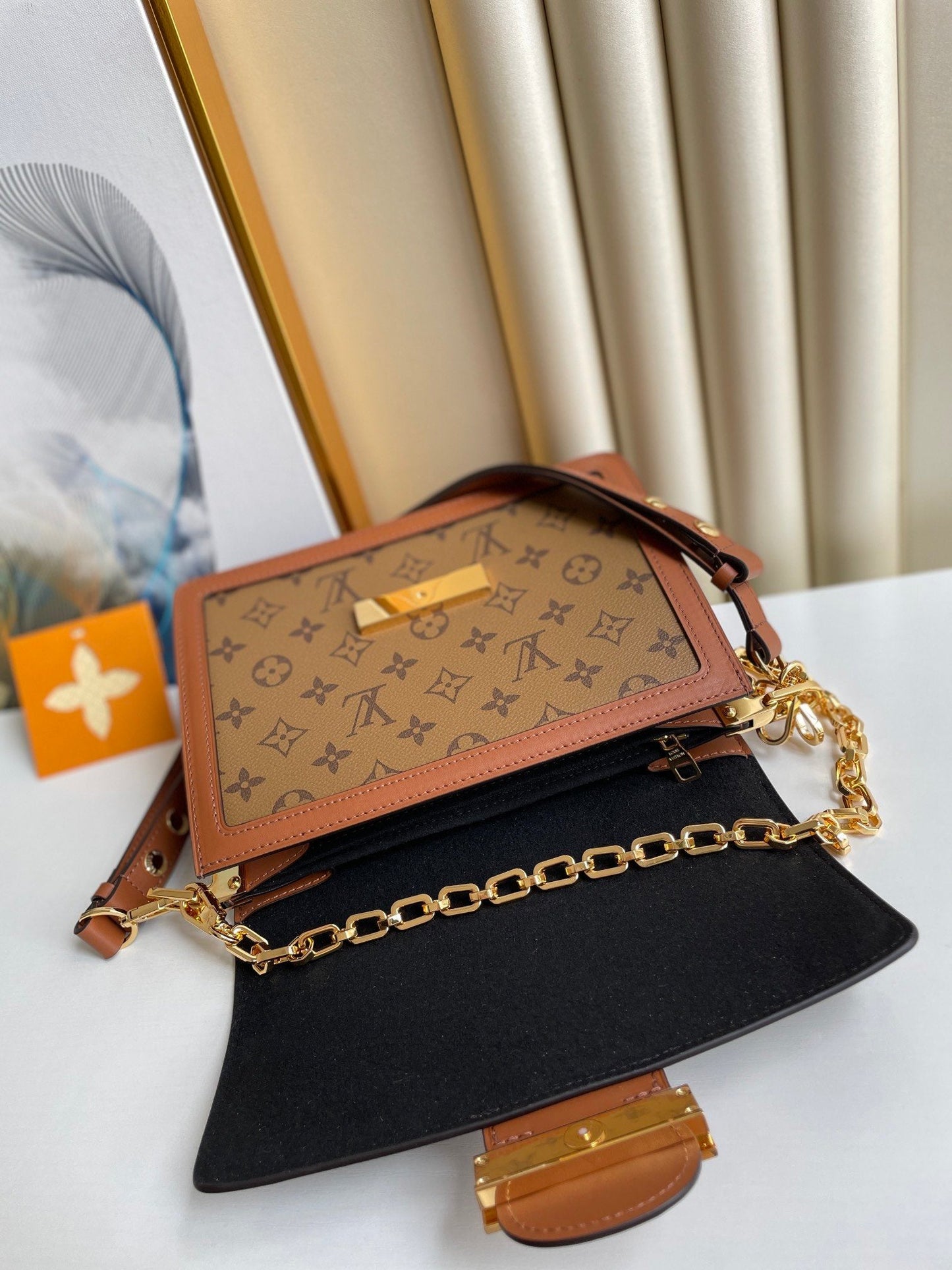 LV Dauphine MM Monogram And Monogram Reverse Canvas By Nicolas GhesquiÃƒÂ¨re For The Cruise Collection,  Shoulder Bags 25cm LV M45958