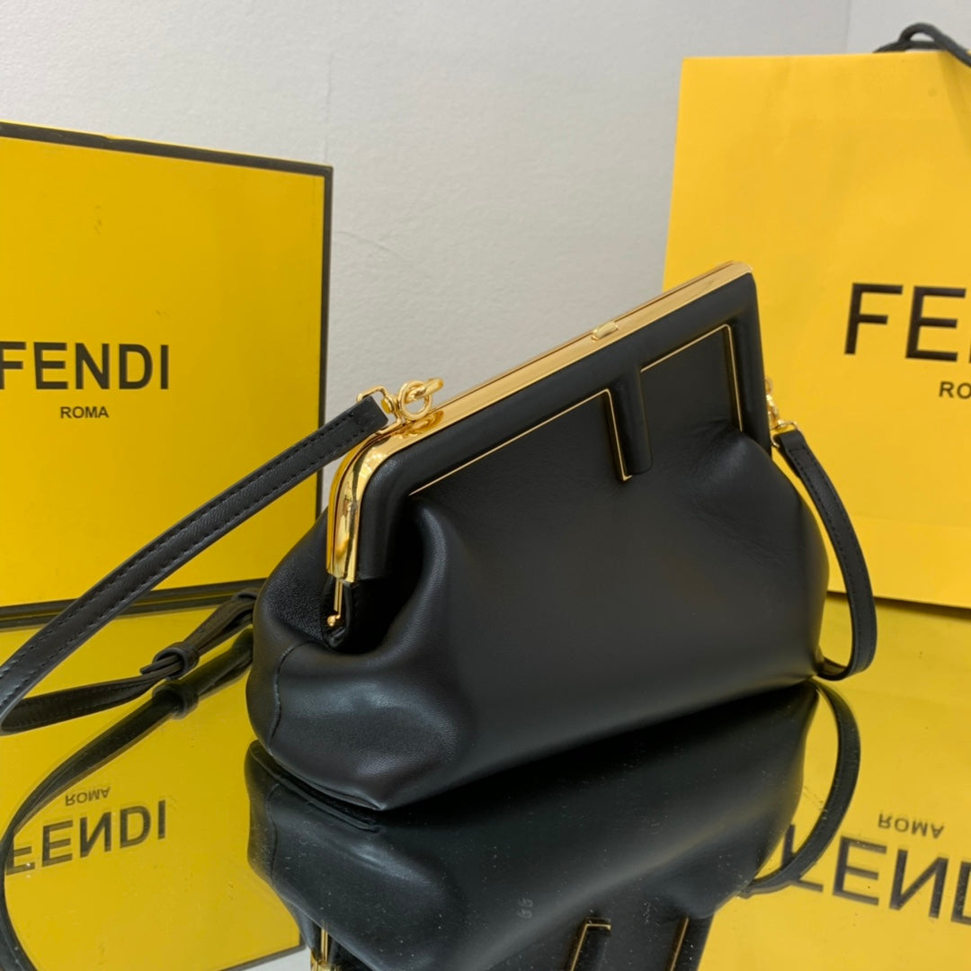 FI First Small Black For Women, HandBags, Shoulder And Crossbody Bags 10.2in/26cm FF 8BP129AGLAMIEF0KUR