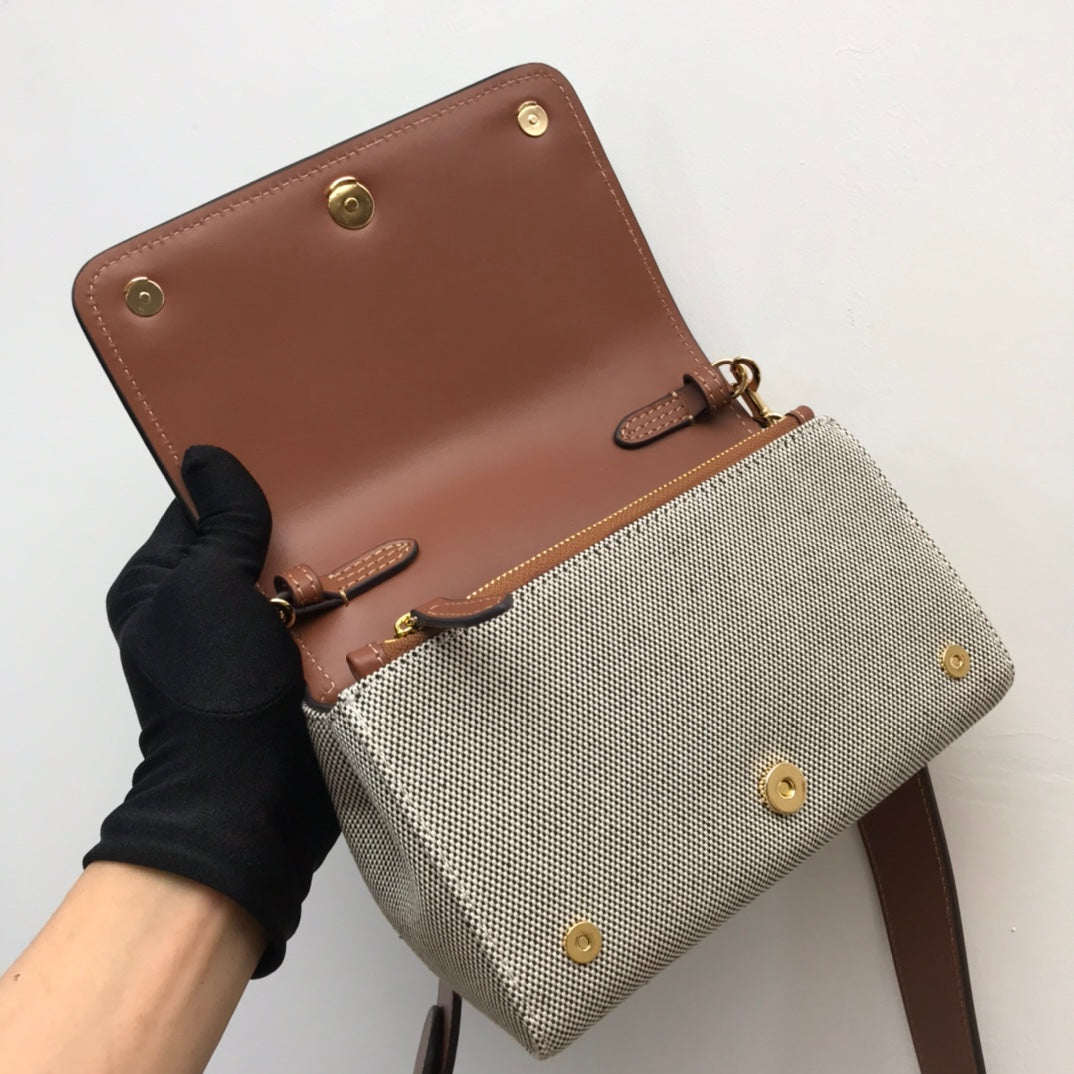 GLAMI Horseferry Print Cotton Canvas Small Crossbody Bag For Women, Bags 7.1in/18cm 80398691
