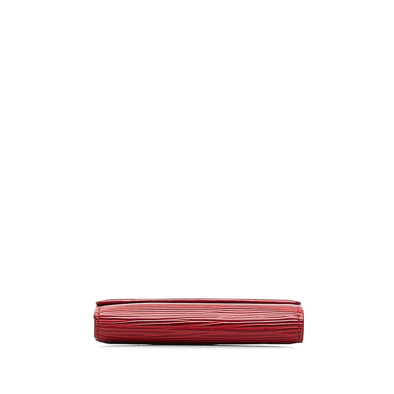 Louis Vuitton Epic Portemonnaie Belle Carthage Three Folded Wallet M6348E Castilian Red Leather  Louis Vuitton