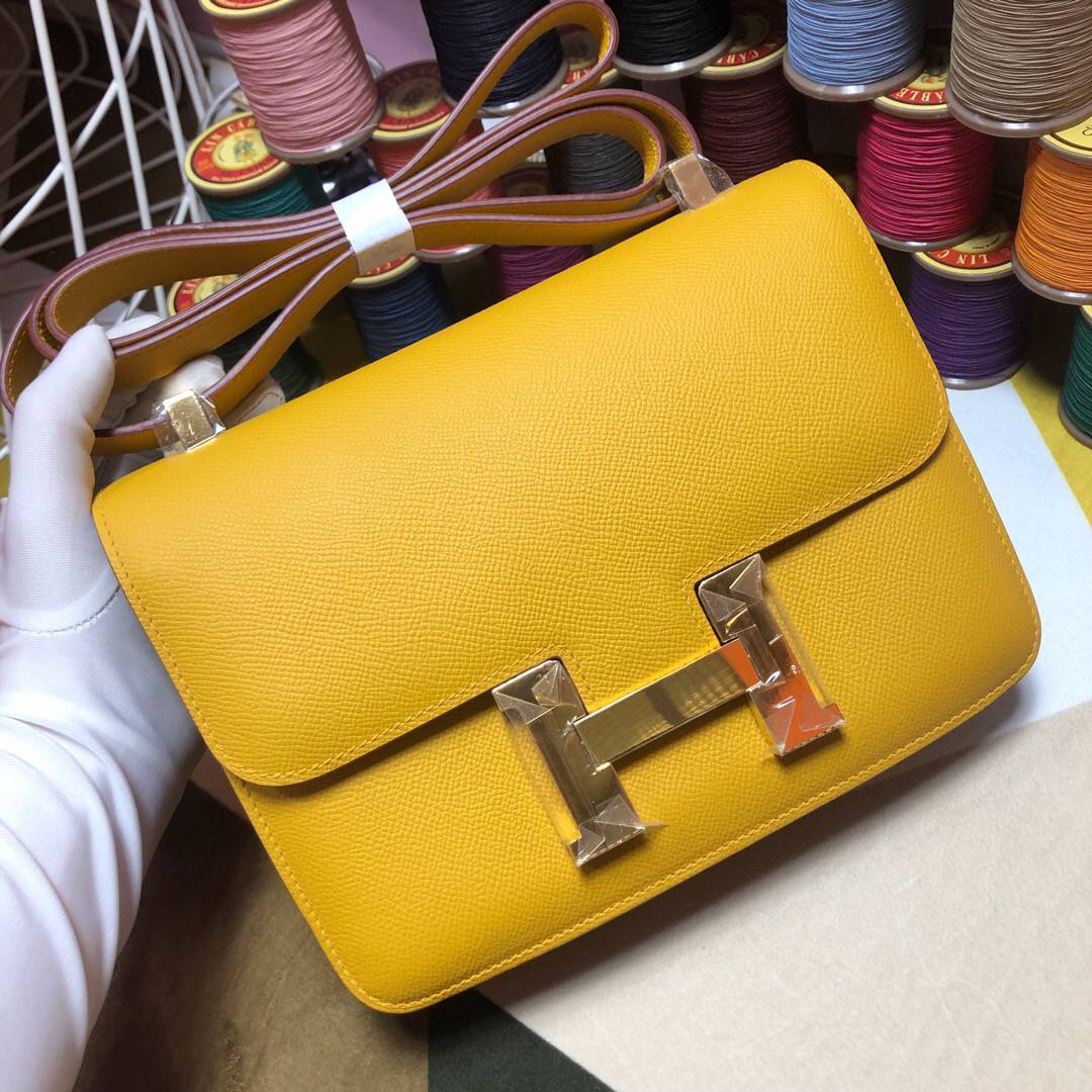 GLAMI ConstanGLAMI 23 Epsom Yellow For Women, WomenÃ¢â‚¬â„¢s Handbags, Shoulder Bags 9.4in/23cm