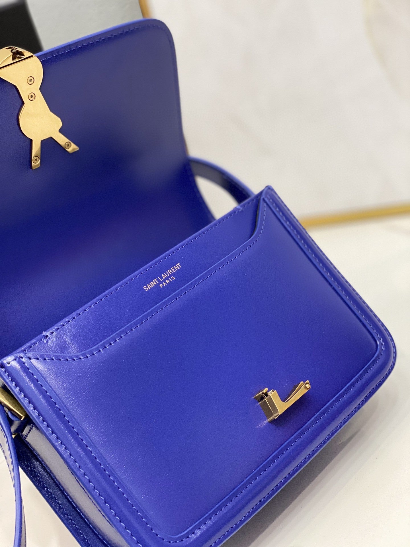 GLAMI Solferino Small Satchel In Box Navy Blue For Women Ã‚Â 7.4in/19cm YSLÃ‚Â 