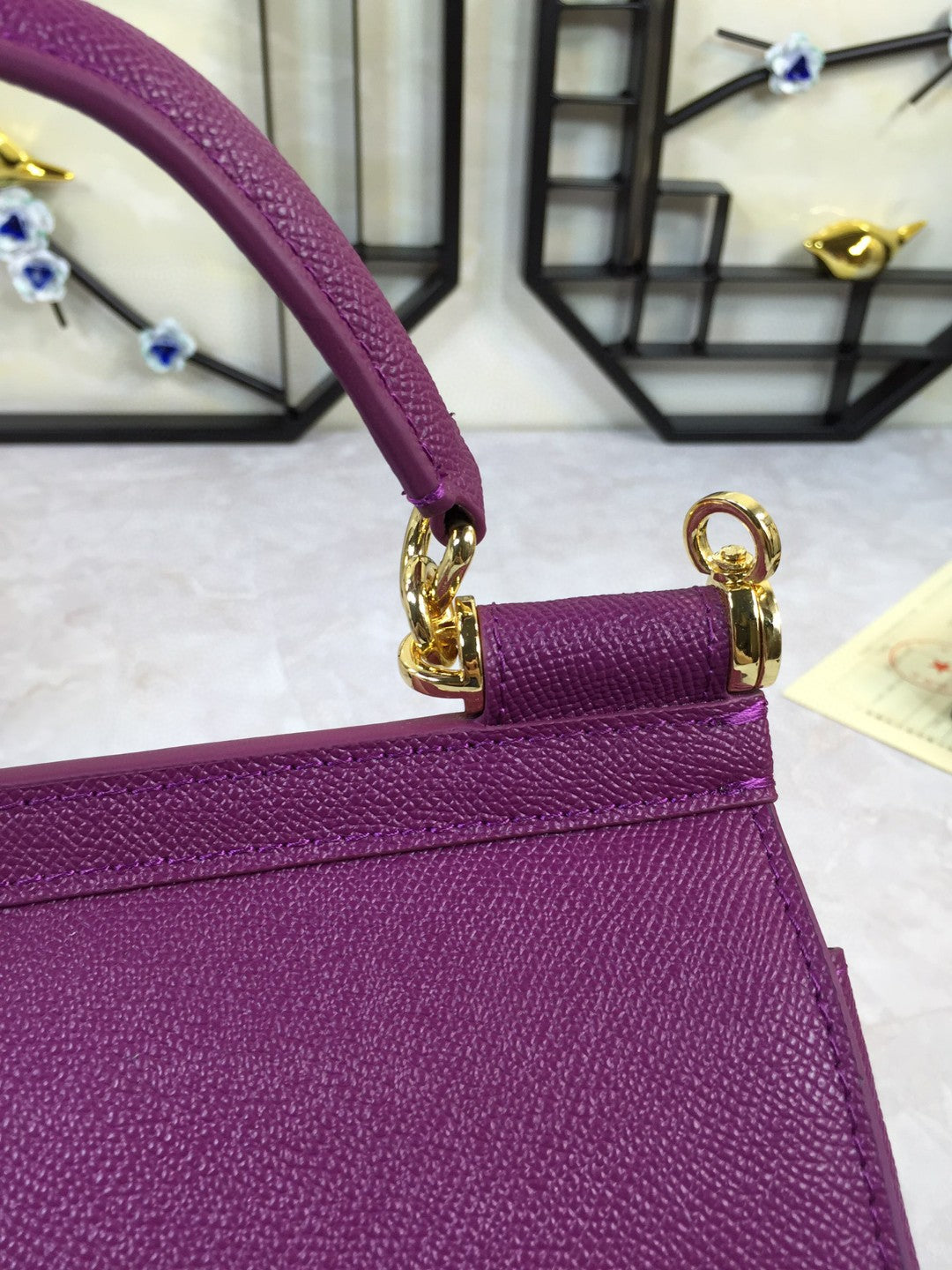 GLAMI MeGLAMIum Sicily Handbag In Dauphine Violet For Women 10.2in/26cm GLAMI