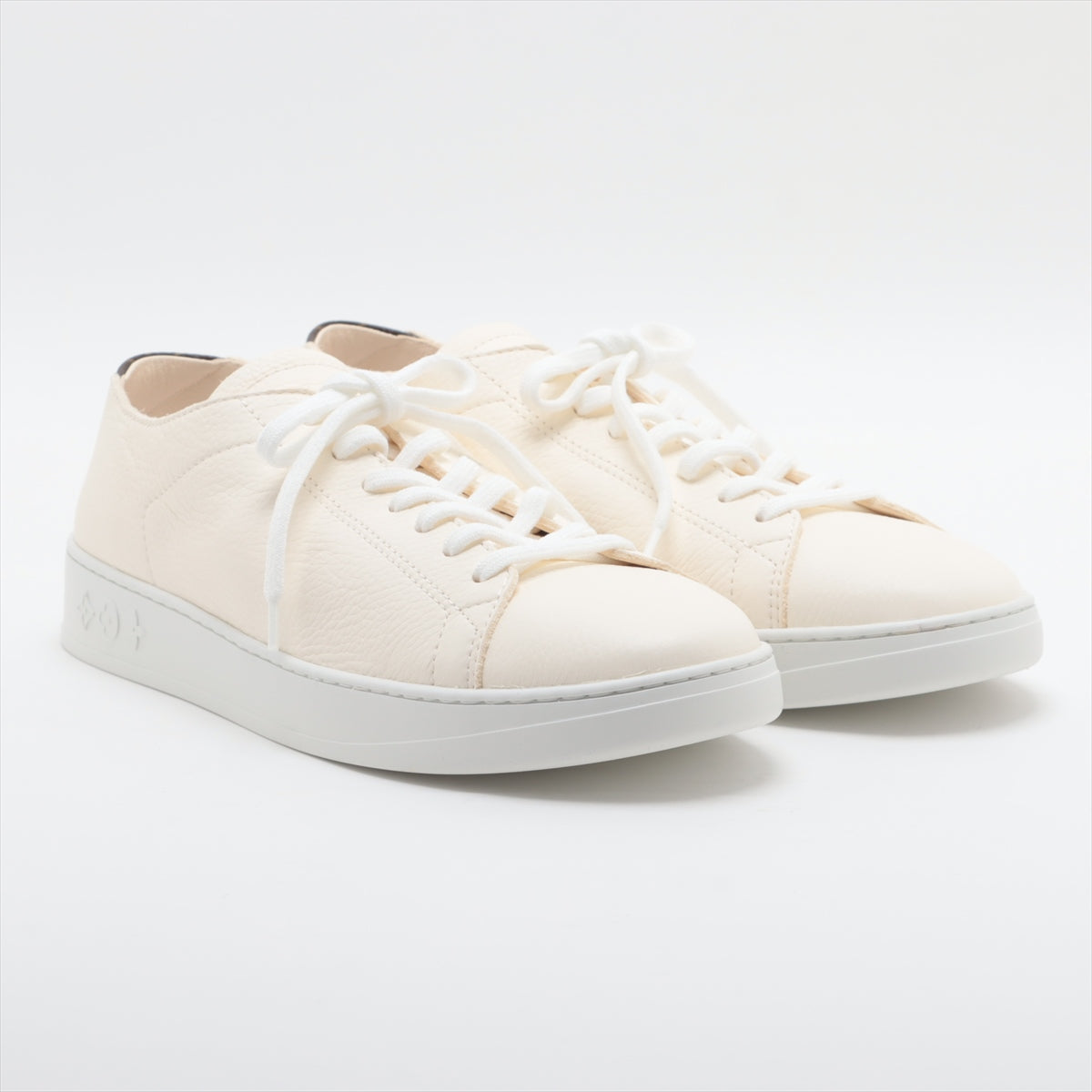 Louis Vuitton LV Resort Line 22 Years Leather Trainers 10 Men Ivory MS0292