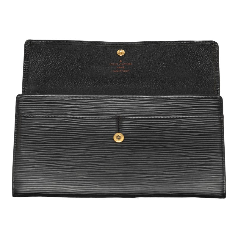 Louis Vuitton M63592 Long Wallet Epi Leather Noir Black