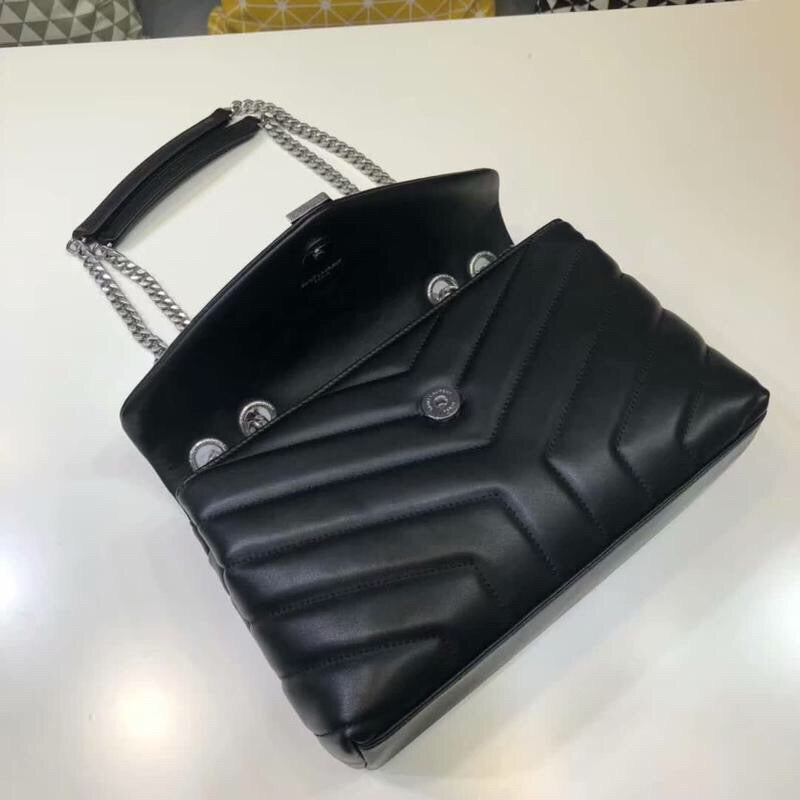 GLAMI Loulou Small Chain Bag In MatelassÃƒÂ© "Y" Black For Women 9.8in/23cm YSL 494699DV7261000