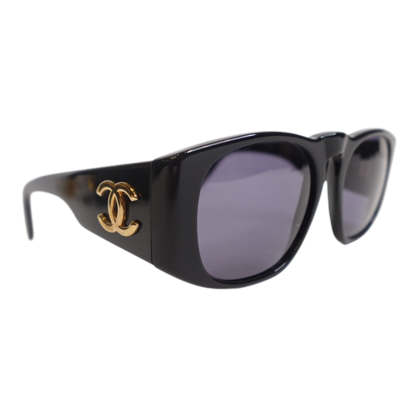 GLM-Black Rectangular GLM- Logo Sunglasses