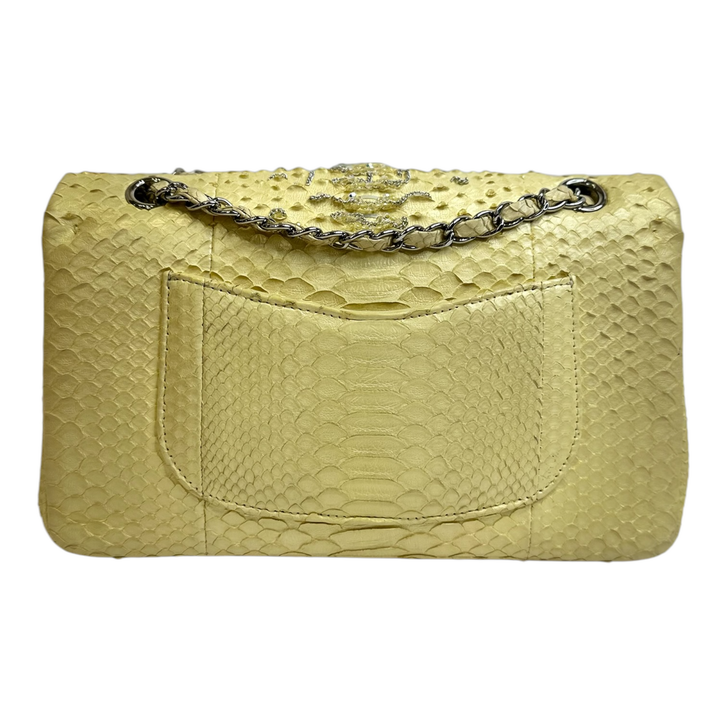 GLM-Rare Python Beaded Double Flap Medium Yellow